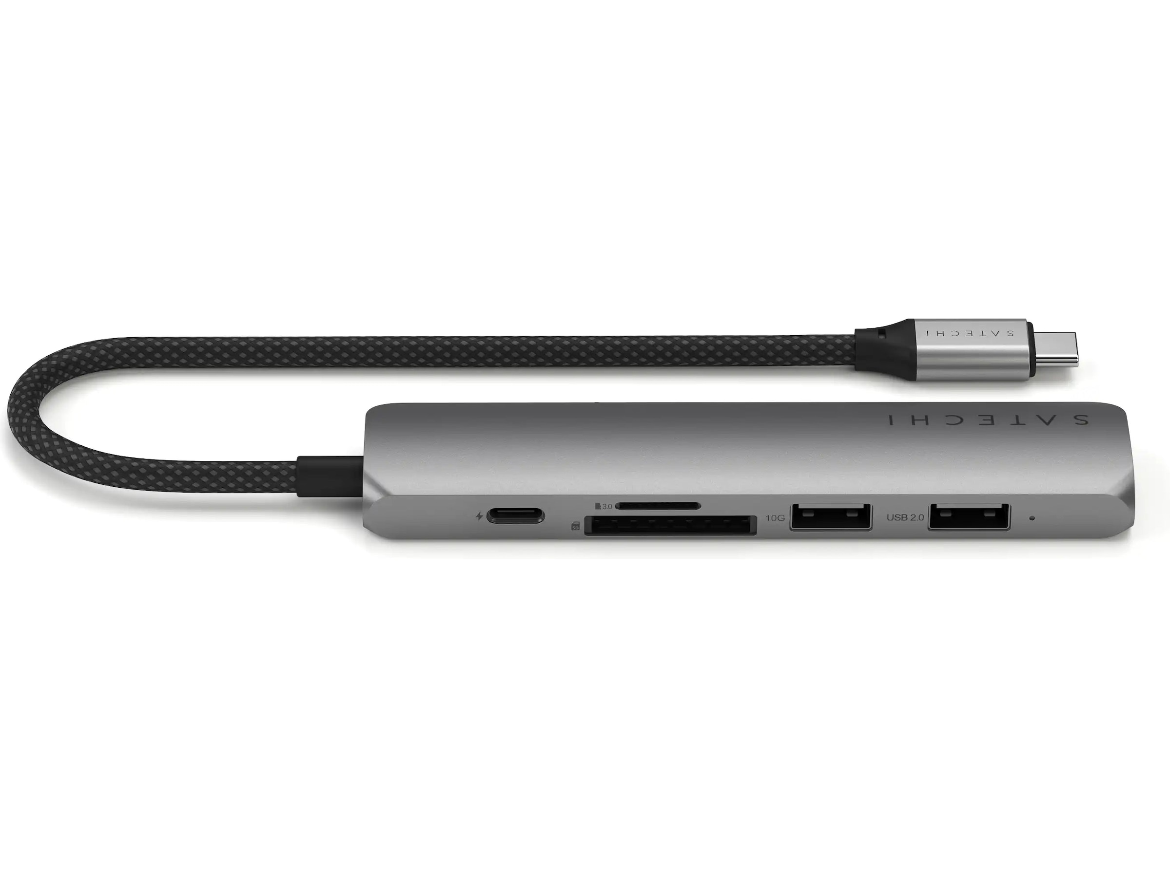Satechi 6-i-1 Slim Multiport docking (space grey) Dockingstation og USB-hub