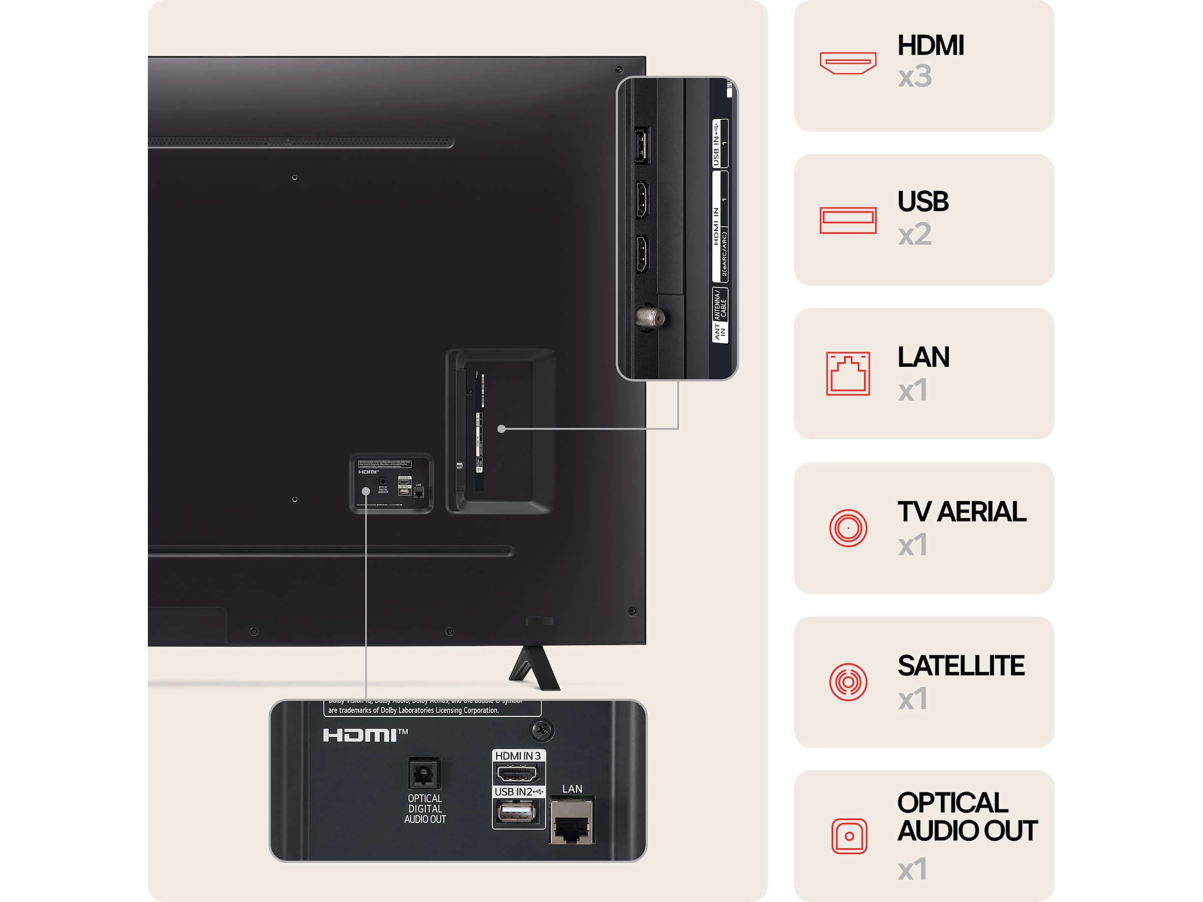 LG 65'' NANO 81 4K TV (2024) 65NANO81T6A + Soundbar 60 - 69 tommer TV