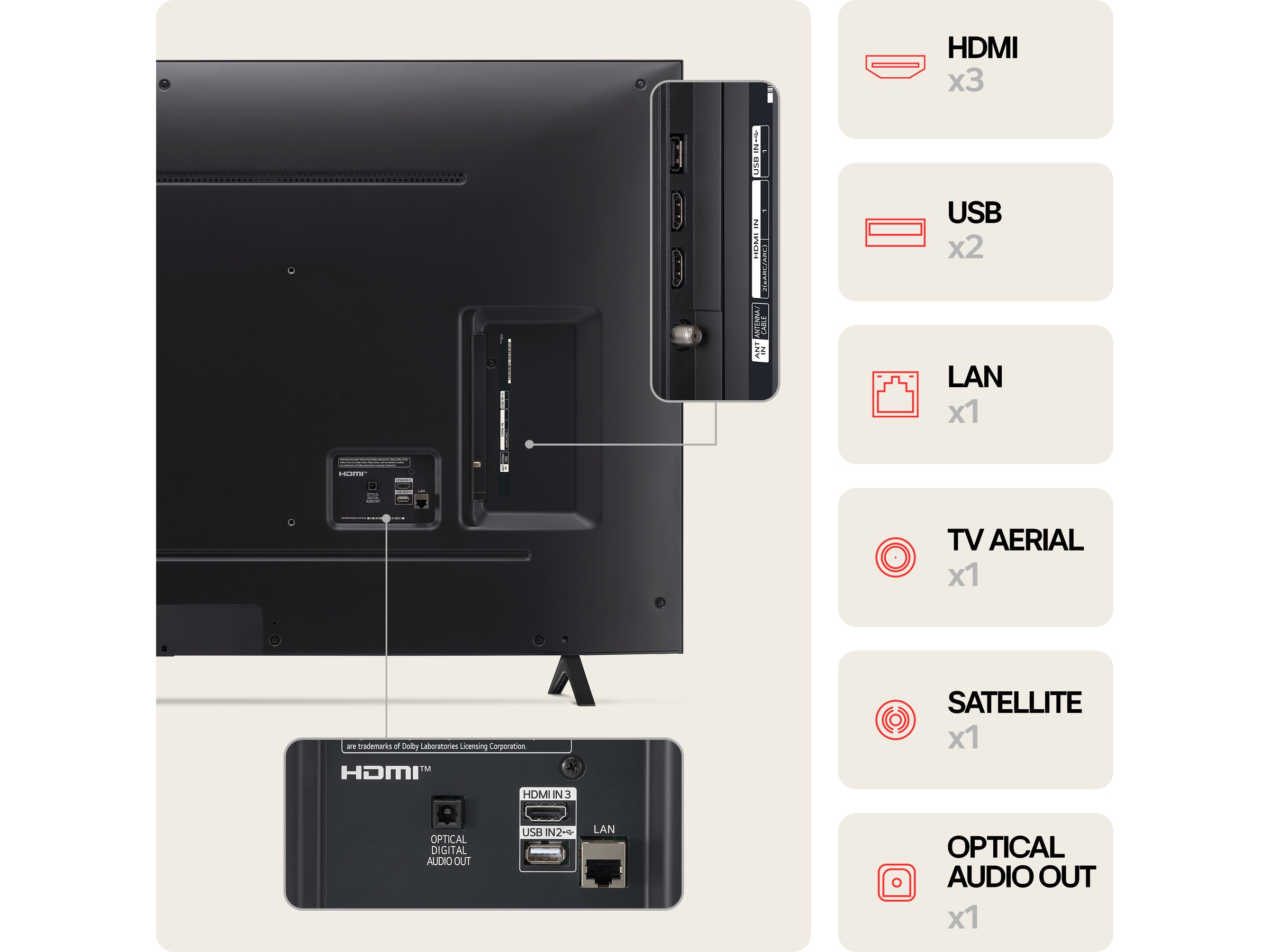 LG 50'' NANO 81 4K TV (2024) 50NANO81T6A + Soundbar 50 - 59 tommer TV