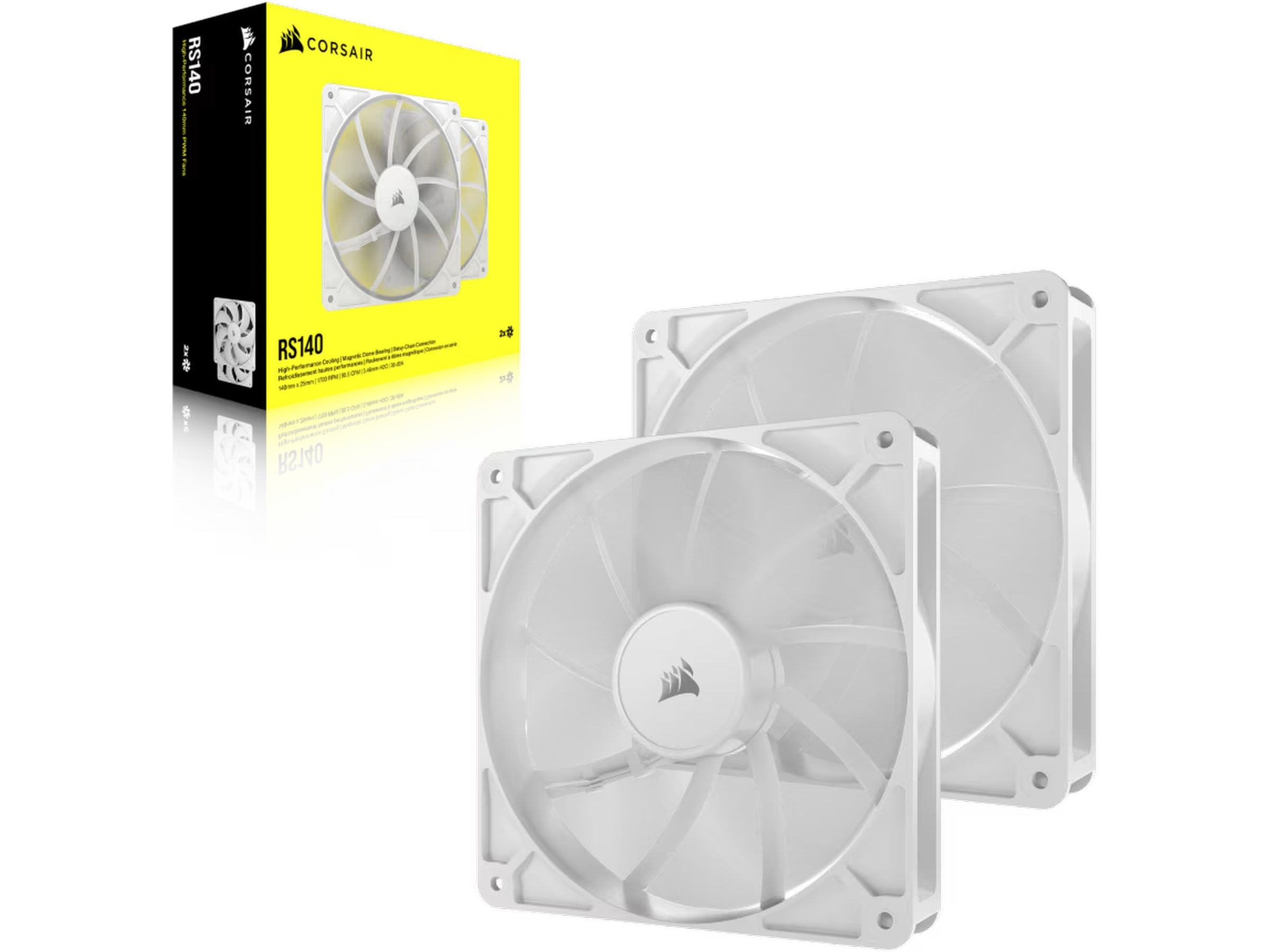 Corsair RS140 Ventilator 2pk (hvidt) Blæsere