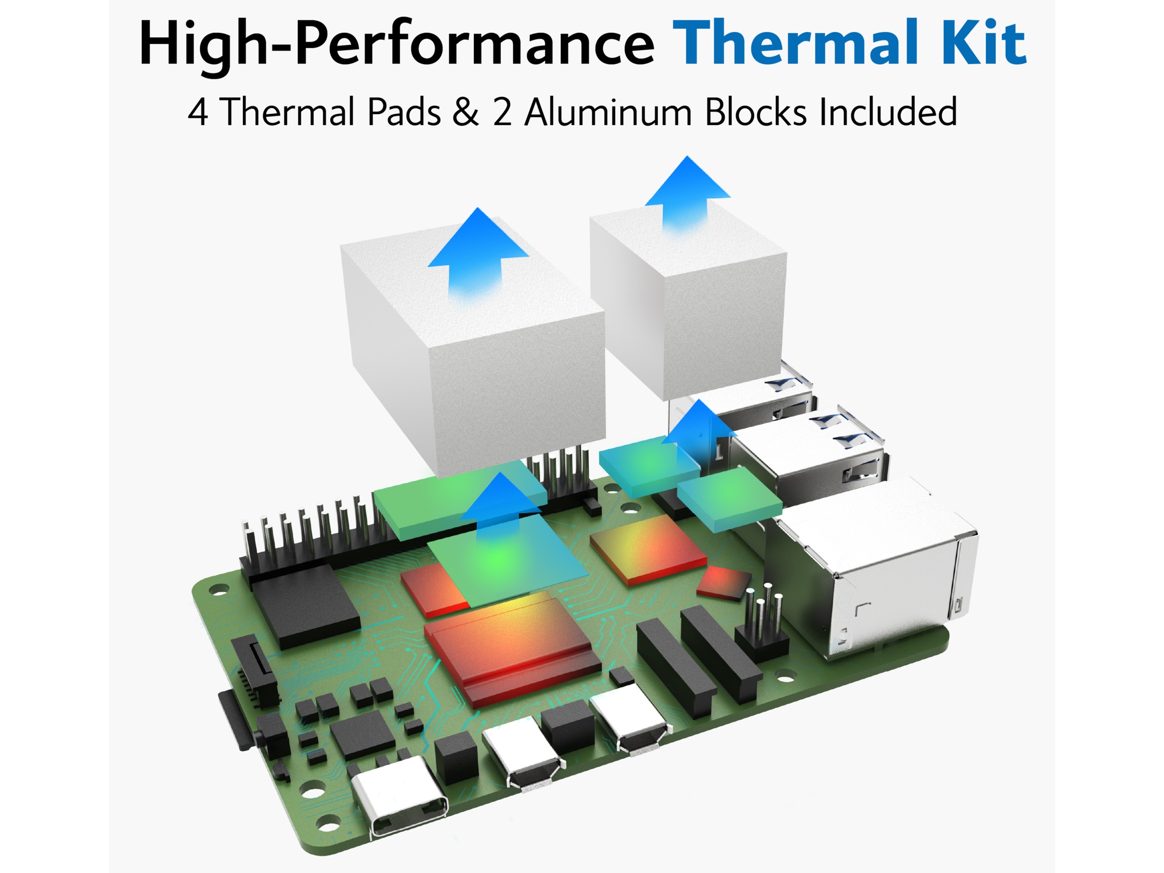 Akasa Pi-5 Pro Aluminium Case Tilbehør