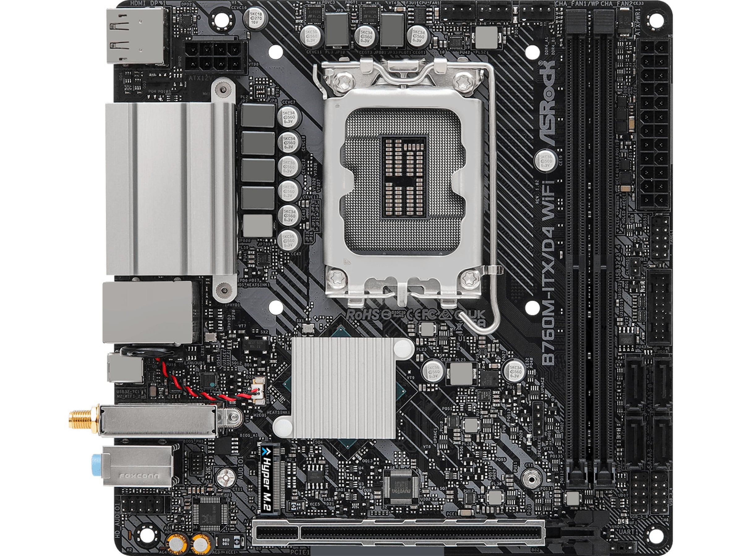 ASRock B760M-ITX/D4 WIFI Bundkort Intel Socket