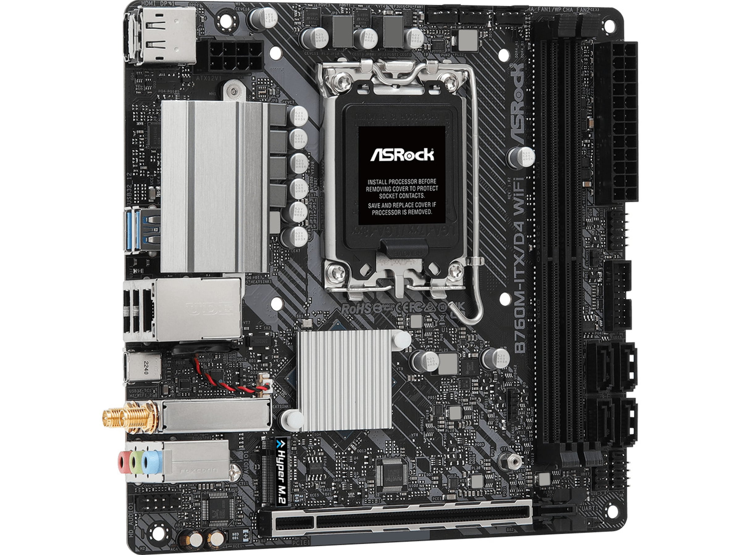 ASRock B760M-ITX/D4 WIFI Bundkort Intel Socket