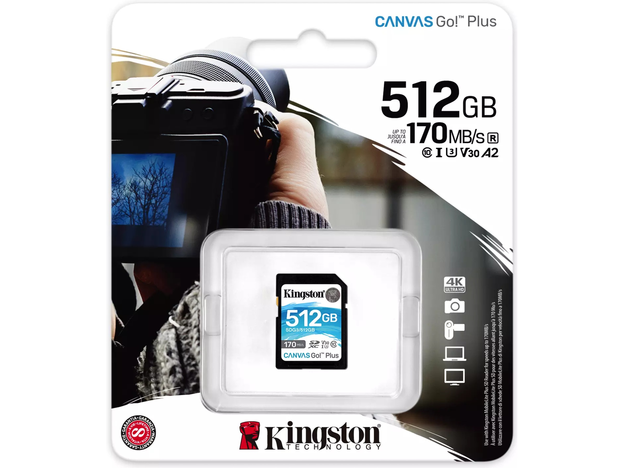 Kingston Canvas Go Plus SDXC 512GB Flash-hukommelse
