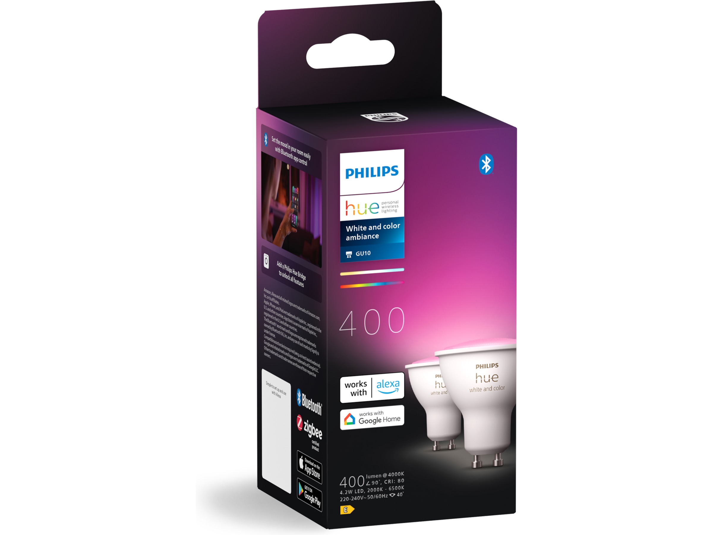 Philips Hue White & Color Ambiance GU10 2PK LED-pærer & elpærer