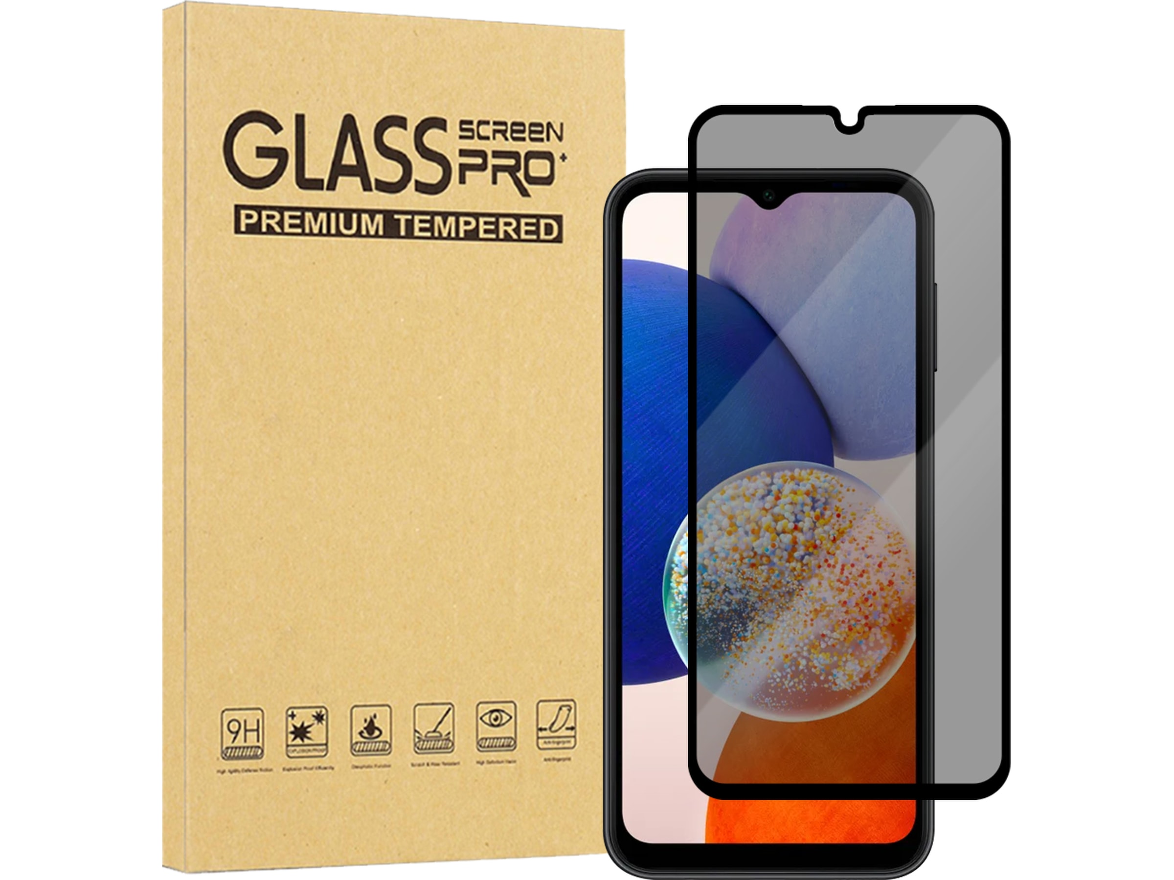 iiglo Samsung Galaxy A15 Privacy Skærmbeskytter Skærmbeskyttelse mobiltelefon