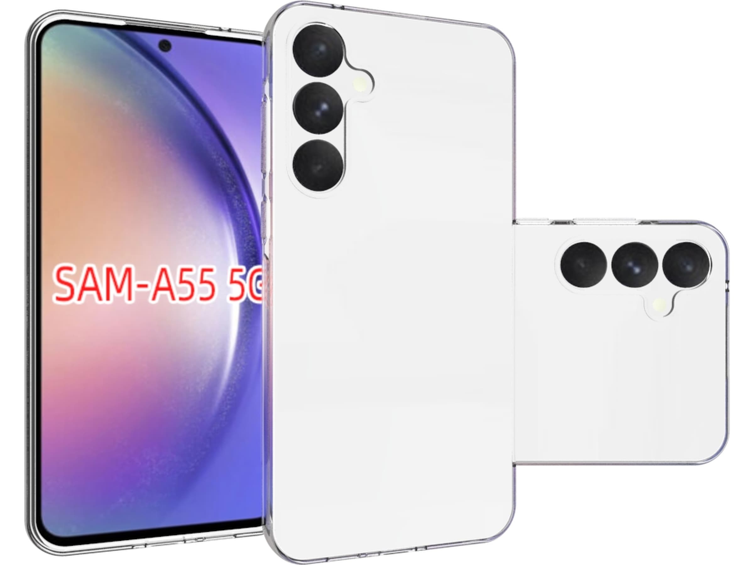 iiglo Samsung Galaxy A55 Silikonecover (transparent) Mobilcover