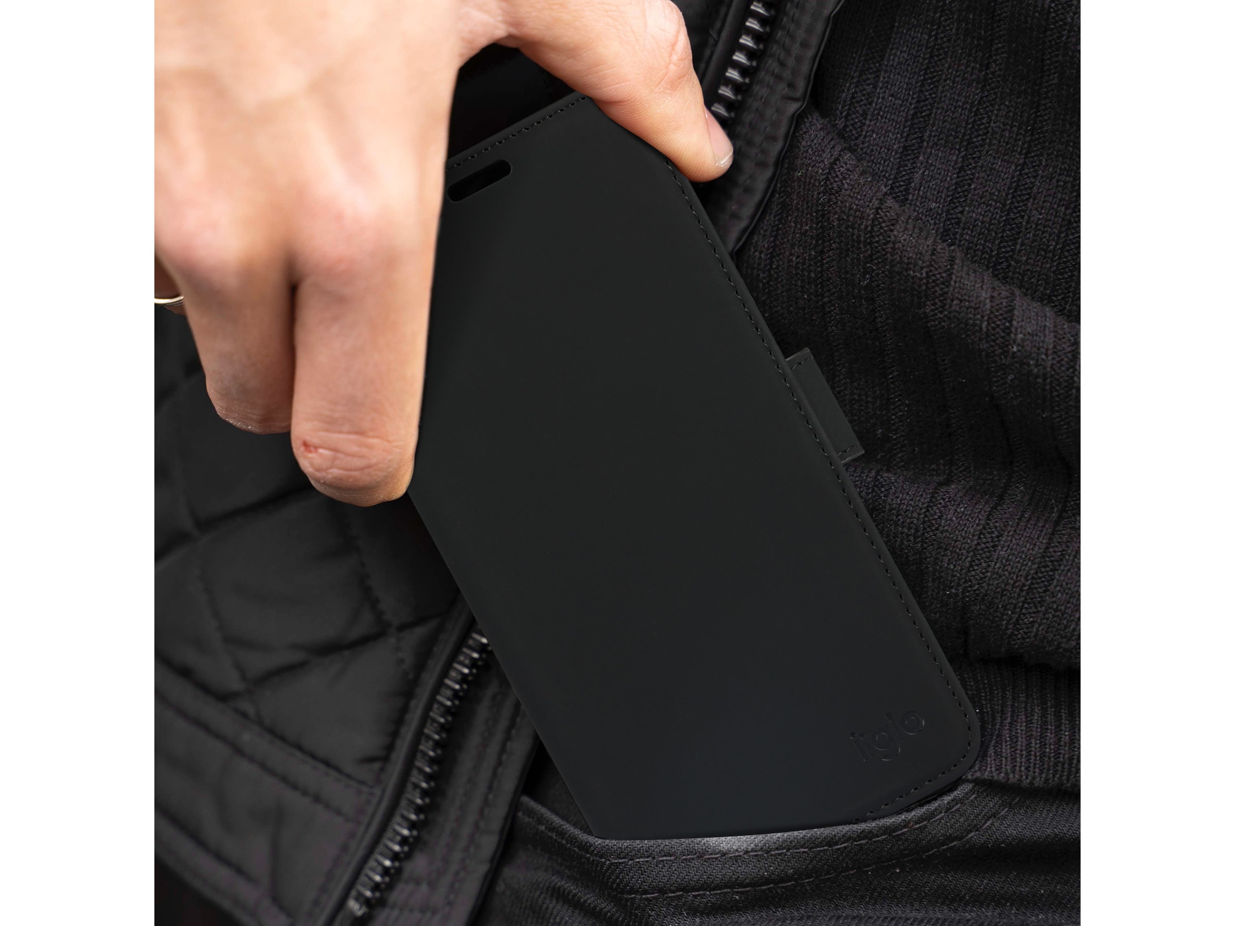 iiglo Samsung Galaxy A25 Wallet cover (sort) Mobilcover