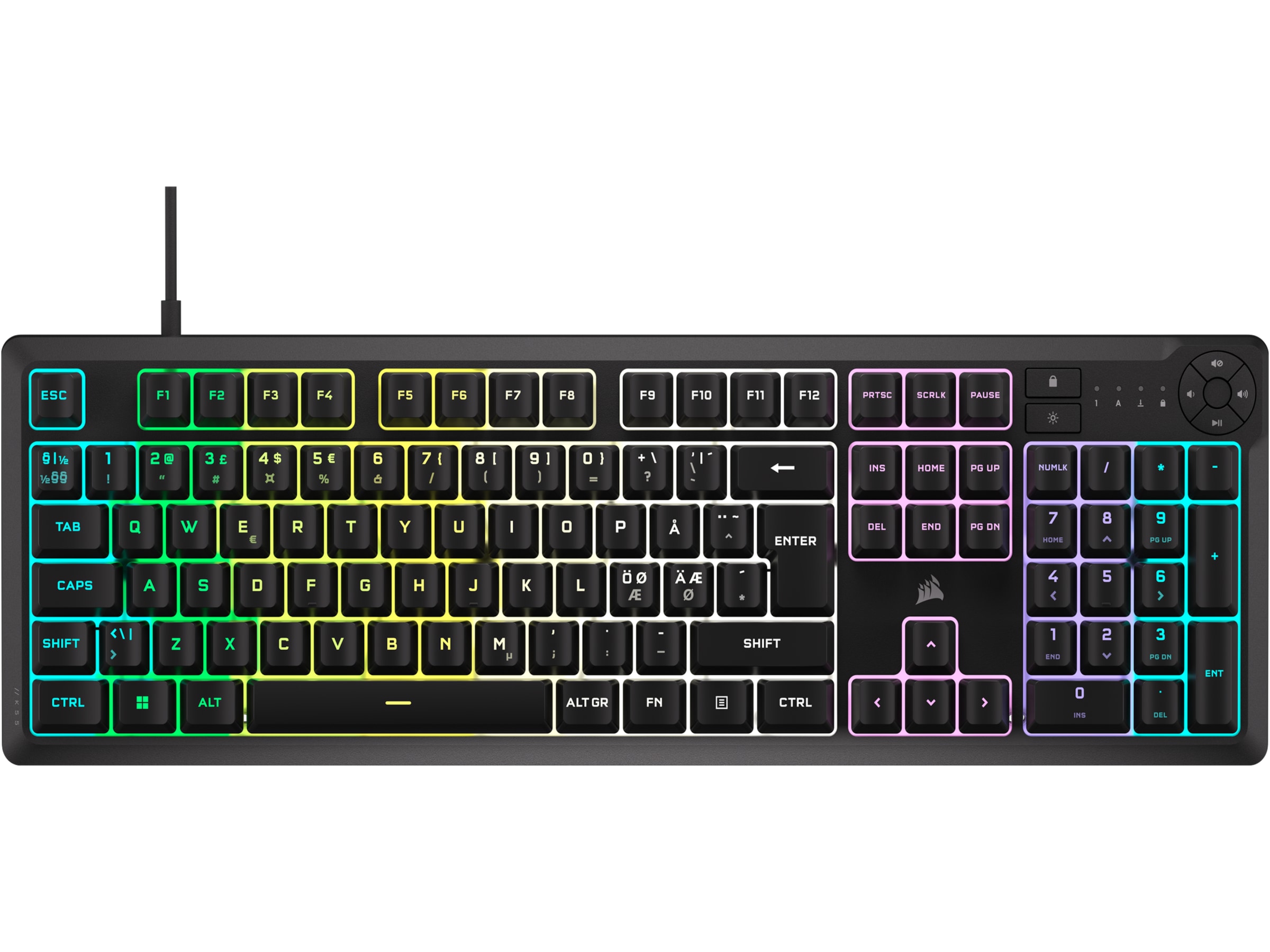 Corsair K55 Core RGB gamingtastatur (sort) Gamingkeyboard
