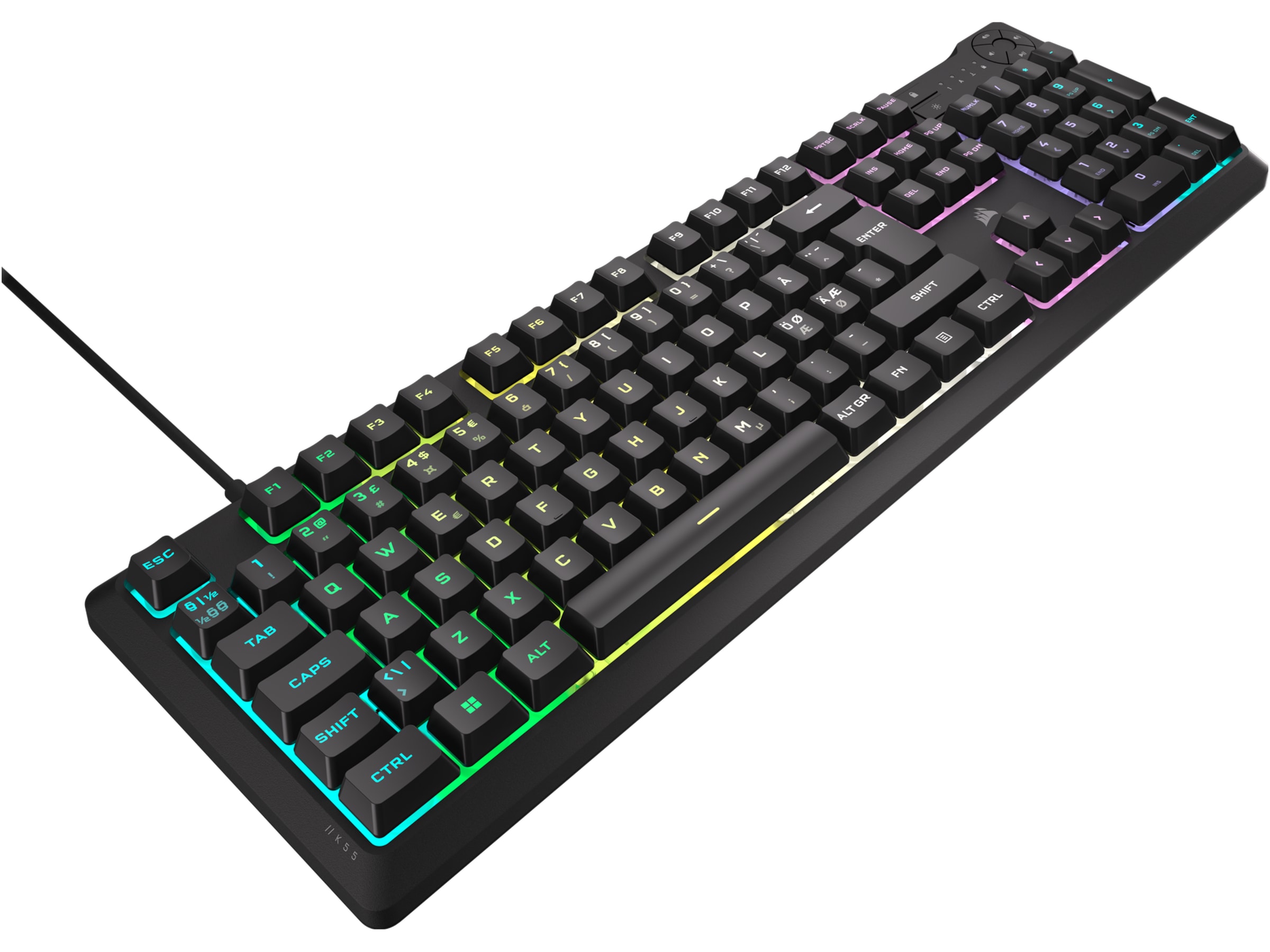 Corsair K55 Core RGB gamingtastatur (sort) Gamingkeyboard
