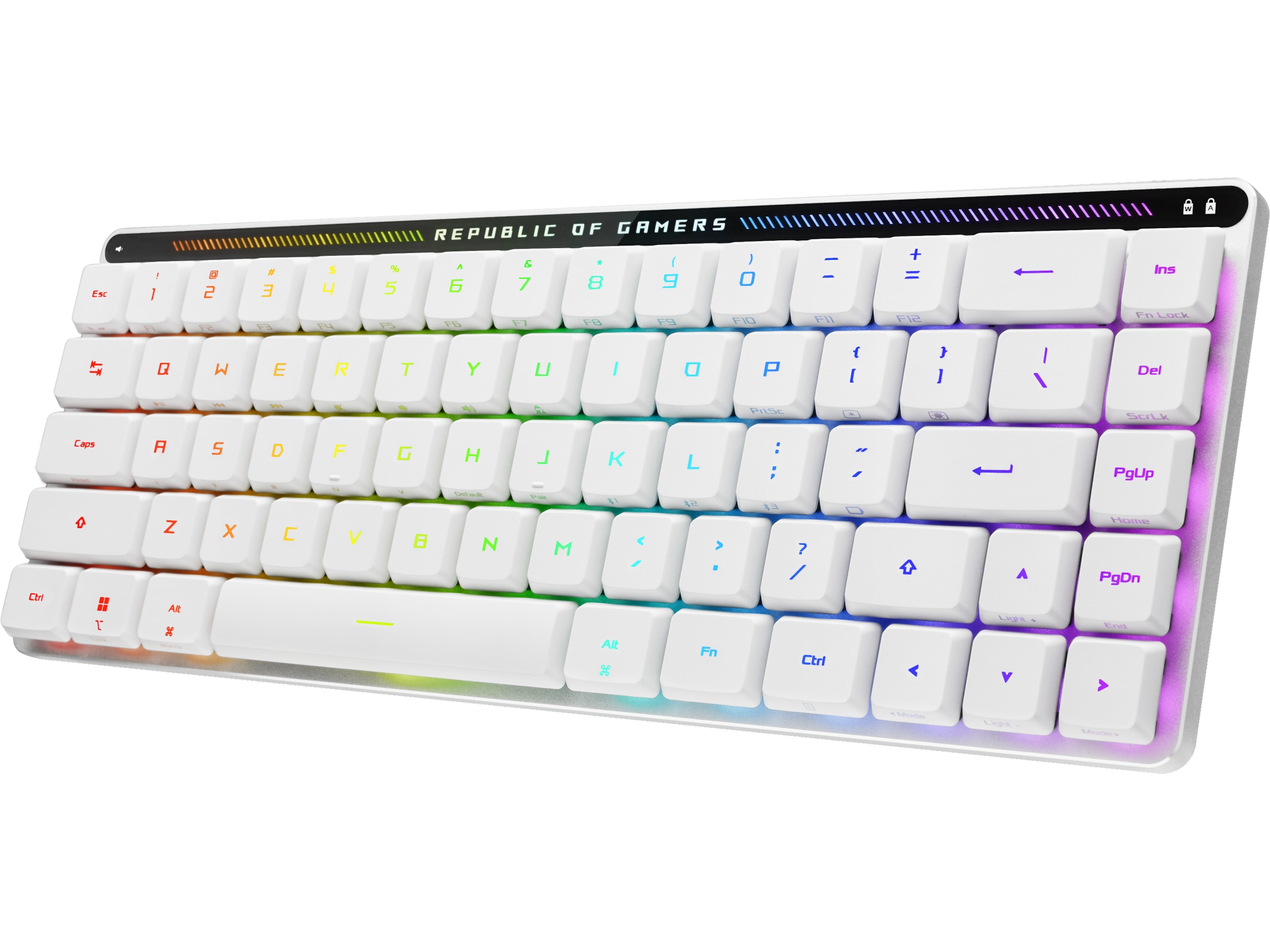 ASUS ROG Falchion RX Low Profile Optical trådløst gamingtastatur (hvid) Gamingkeyboard