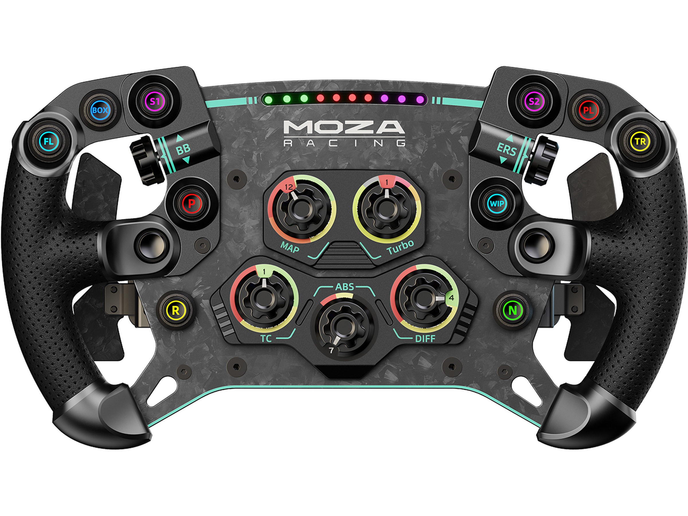 Moza Racing GS V2P Microfiber Leather GT Rat 30cm Rat og pedaler