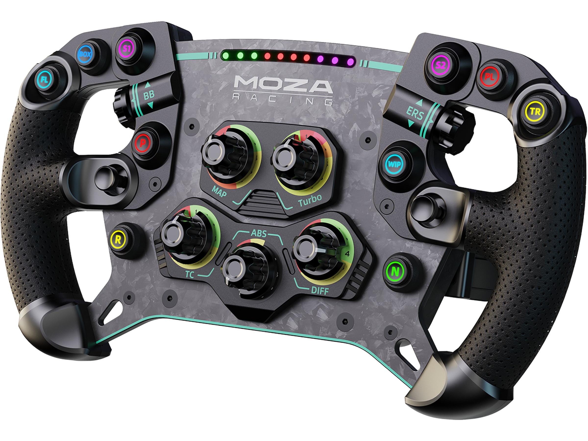 Moza Racing GS V2P Microfiber Leather GT Rat 30cm Rat og pedaler