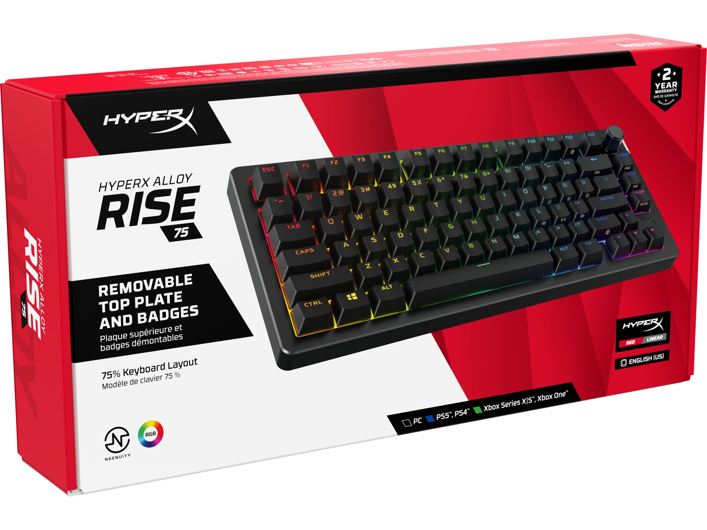 HyperX Alloy Rise 75 gamingtastatur (sort) Gamingkeyboard