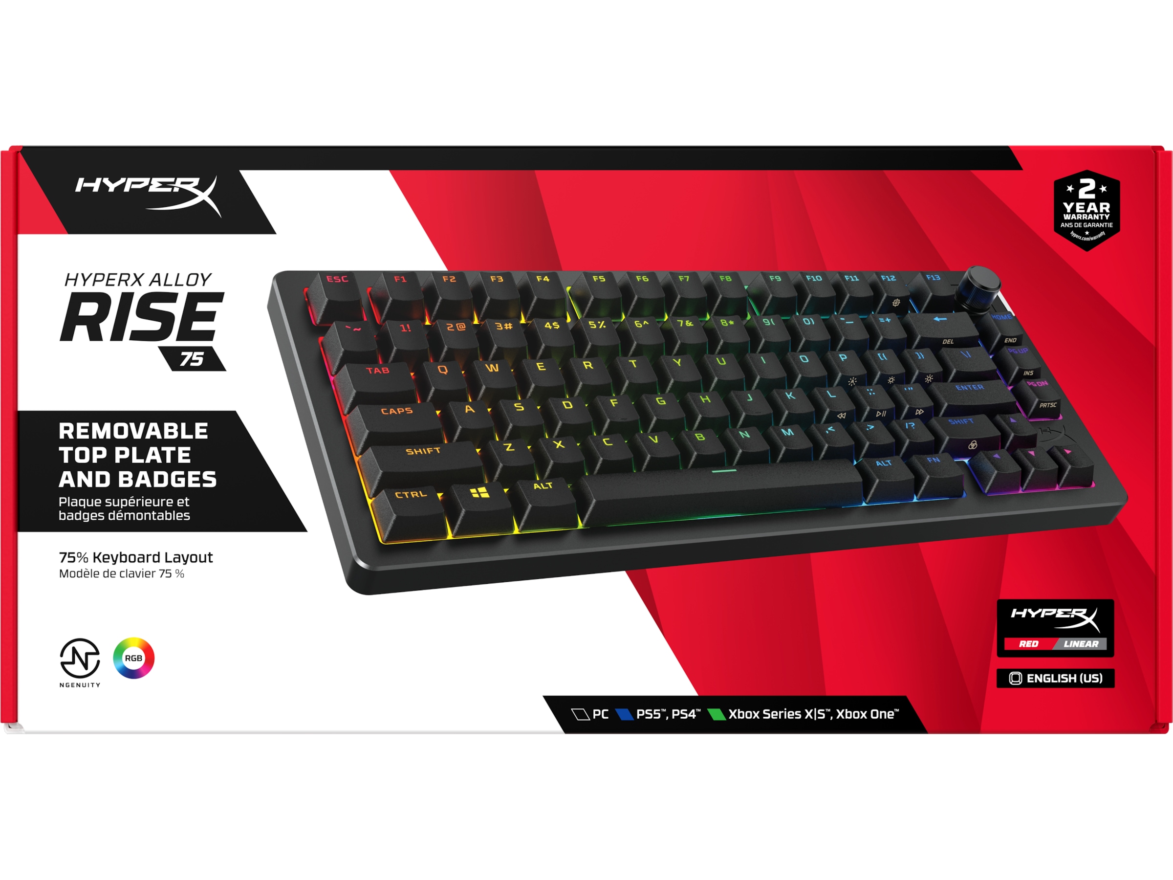 HyperX Alloy Rise 75 gamingtastatur (sort) Gamingkeyboard