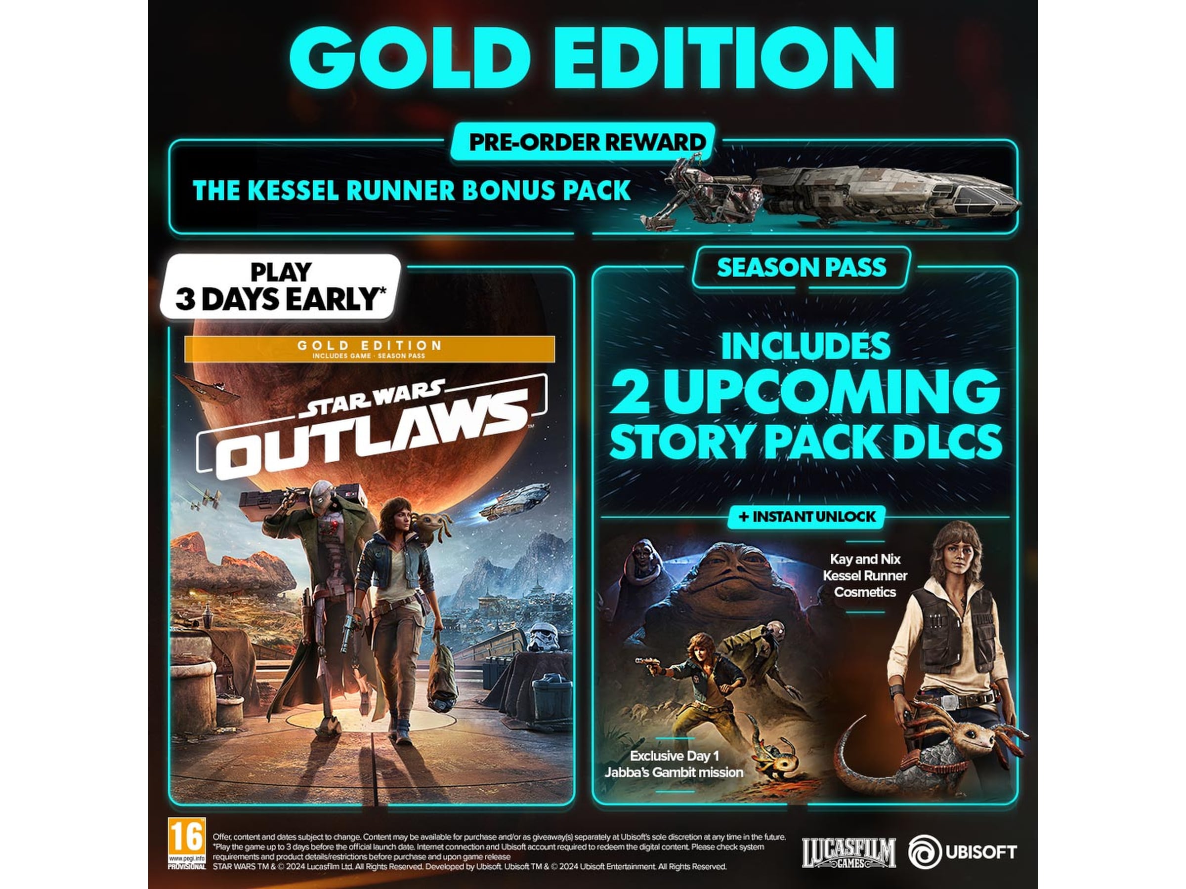 Star Wars Outlaws - Gold Edition Spil til Playstation 5