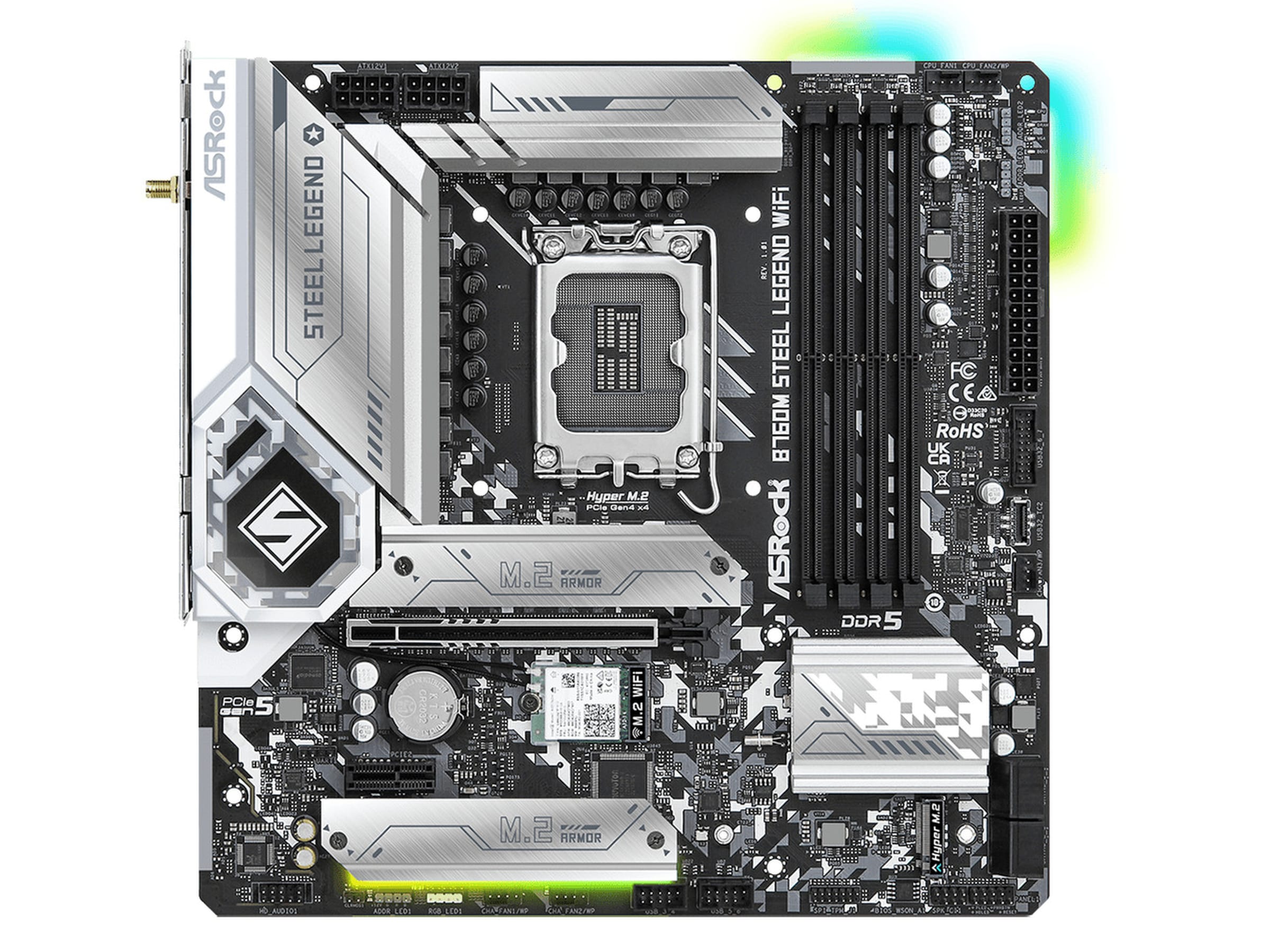 ASRock B760M Steel Legend WIFI Bundkort Intel Socket