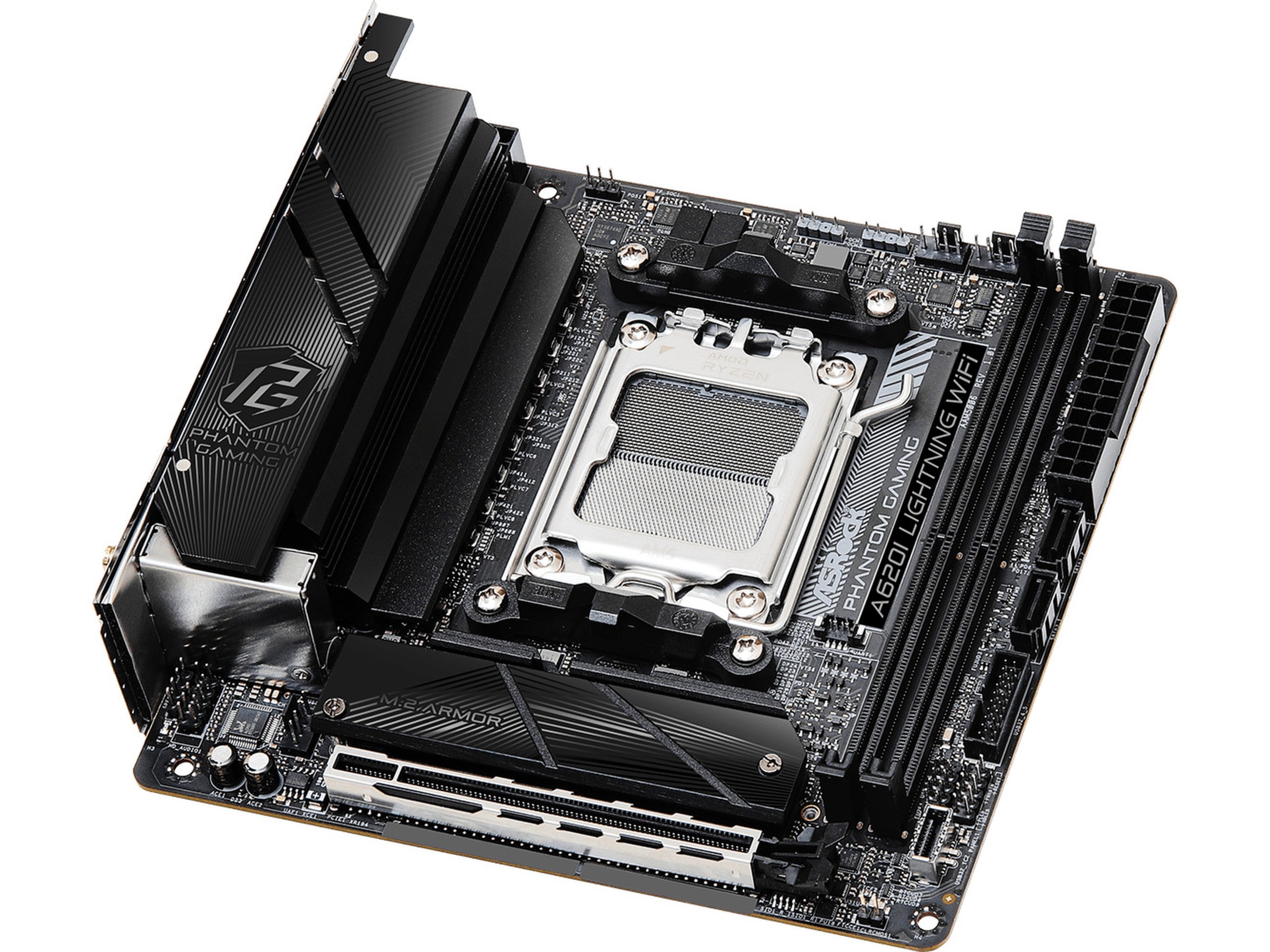 ASRock A620I Phantom Gaming Lightning WIFI Bundkort AMD Socket