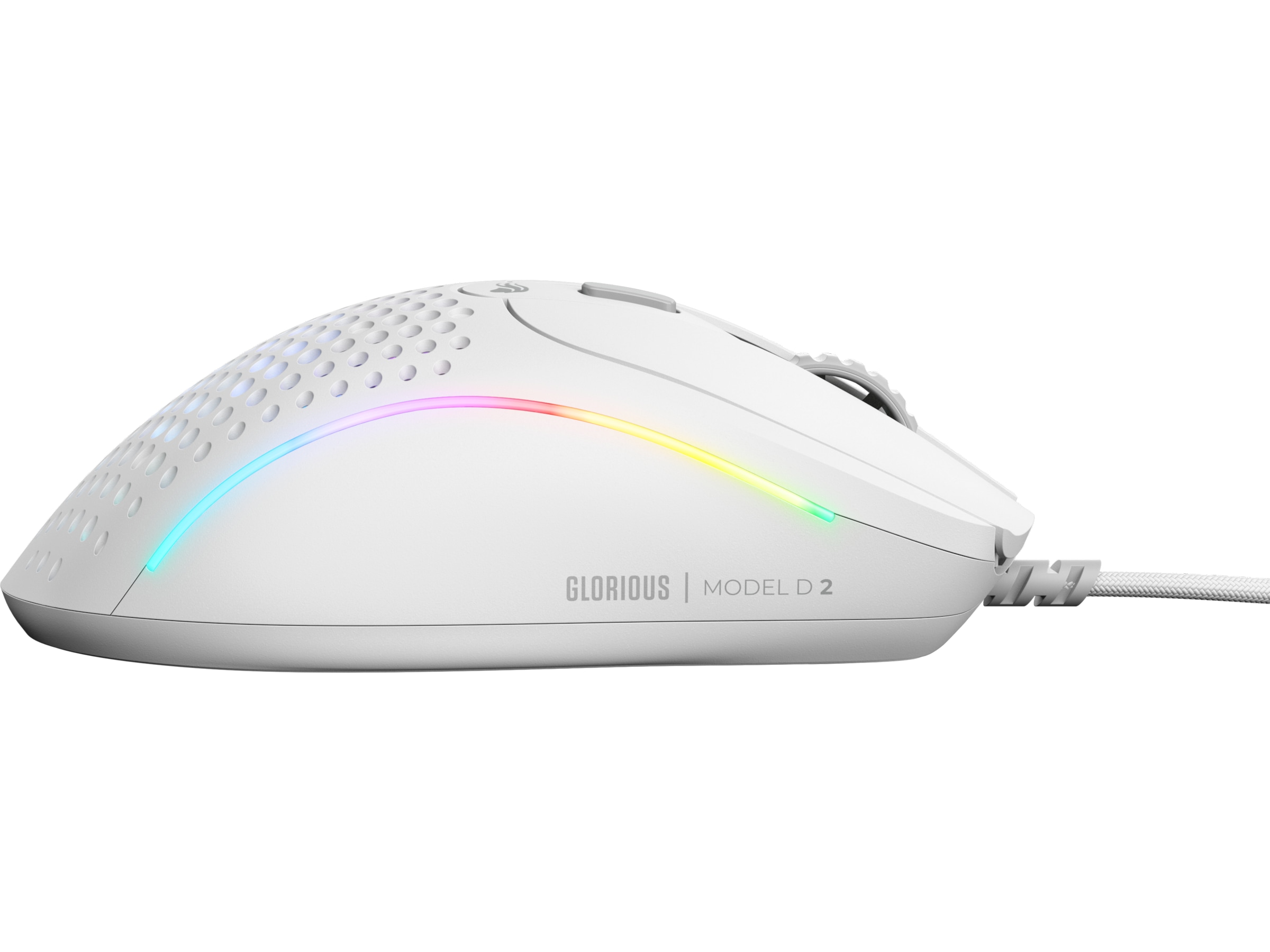 Glorious Model D 2 Gamingmus (hvidt) Gamingmus
