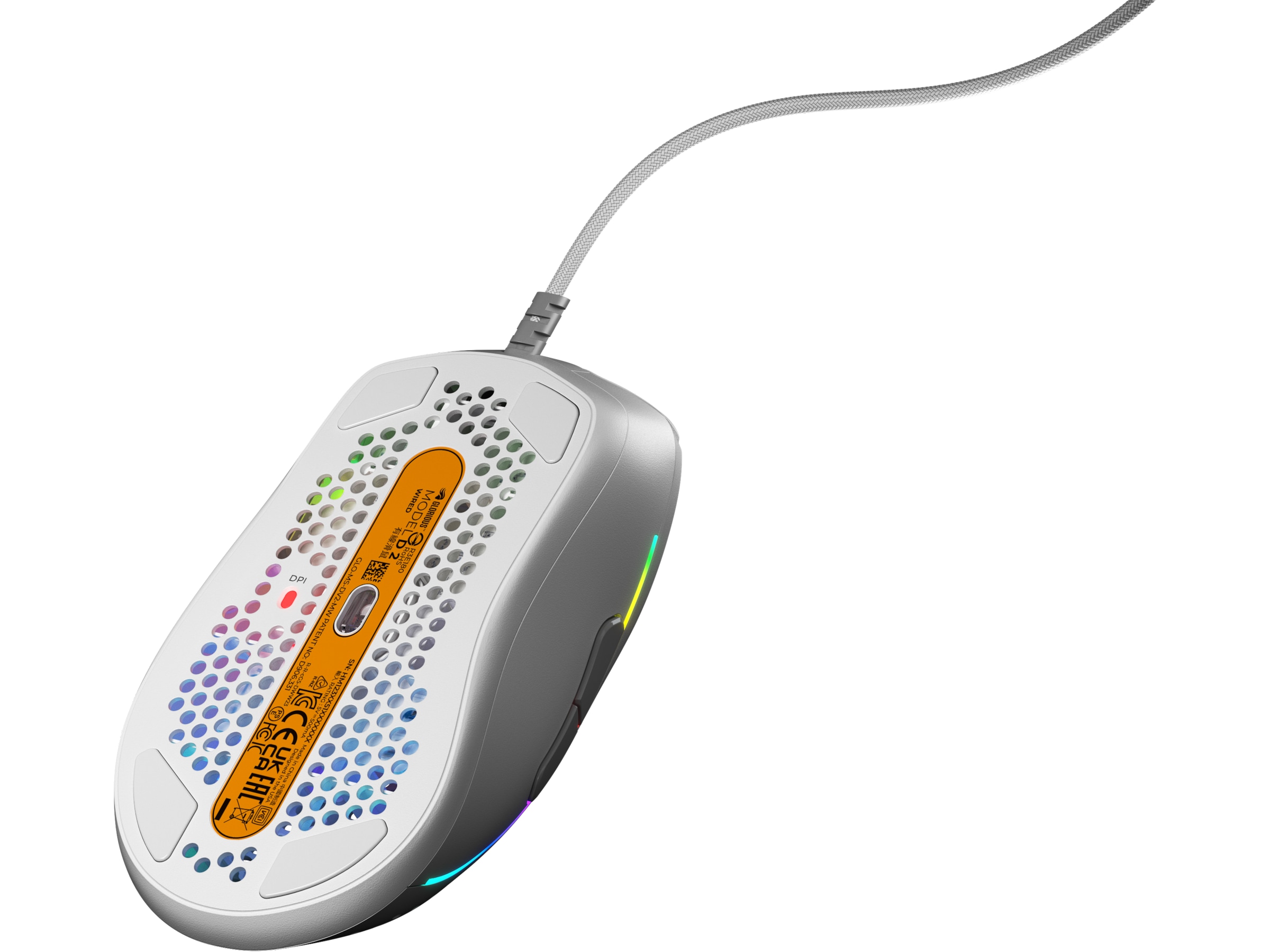 Glorious Model D 2 Gamingmus (hvidt) Gamingmus