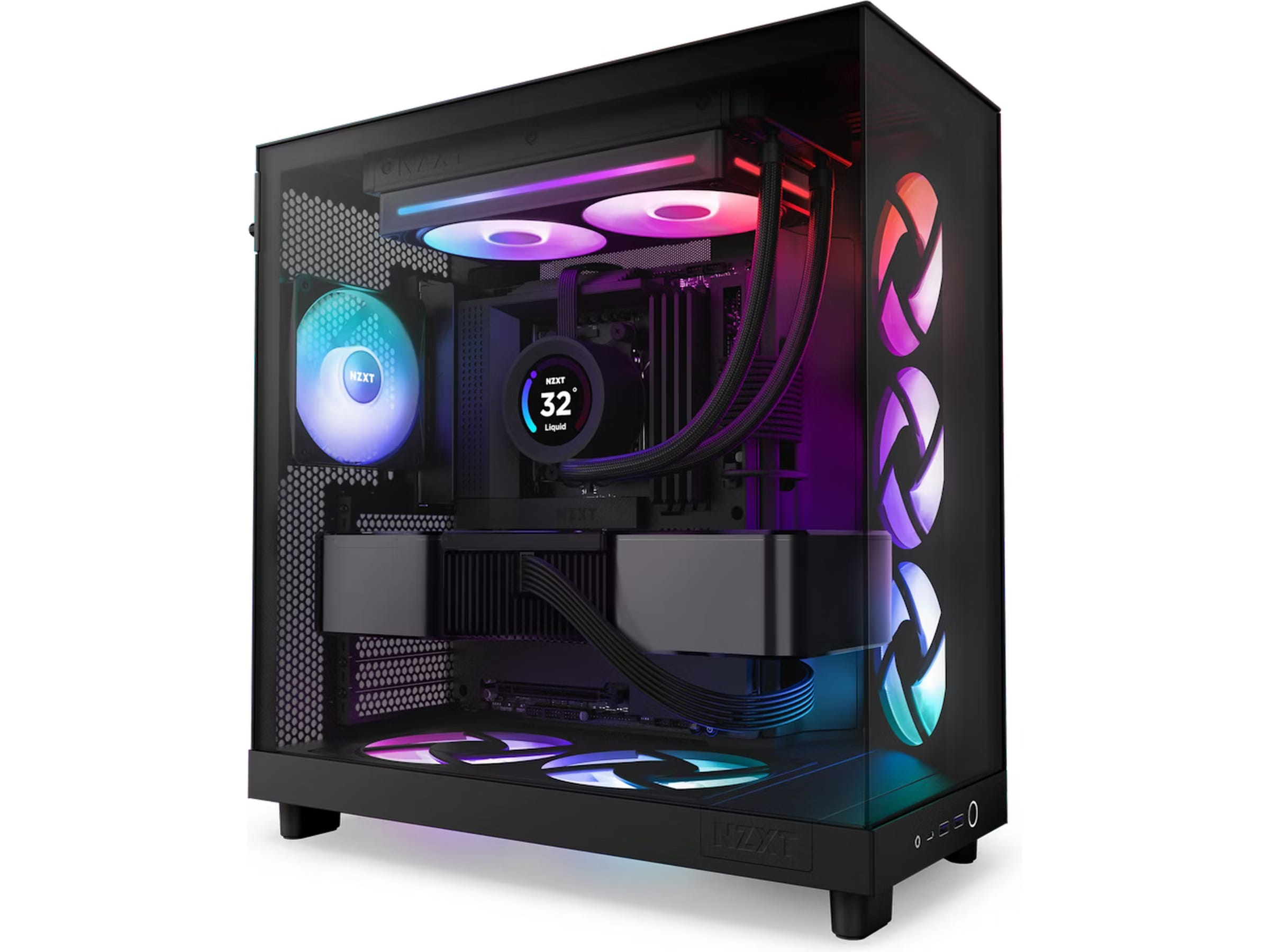 NZXT F240 RGB Core Køler (sort) Blæsere