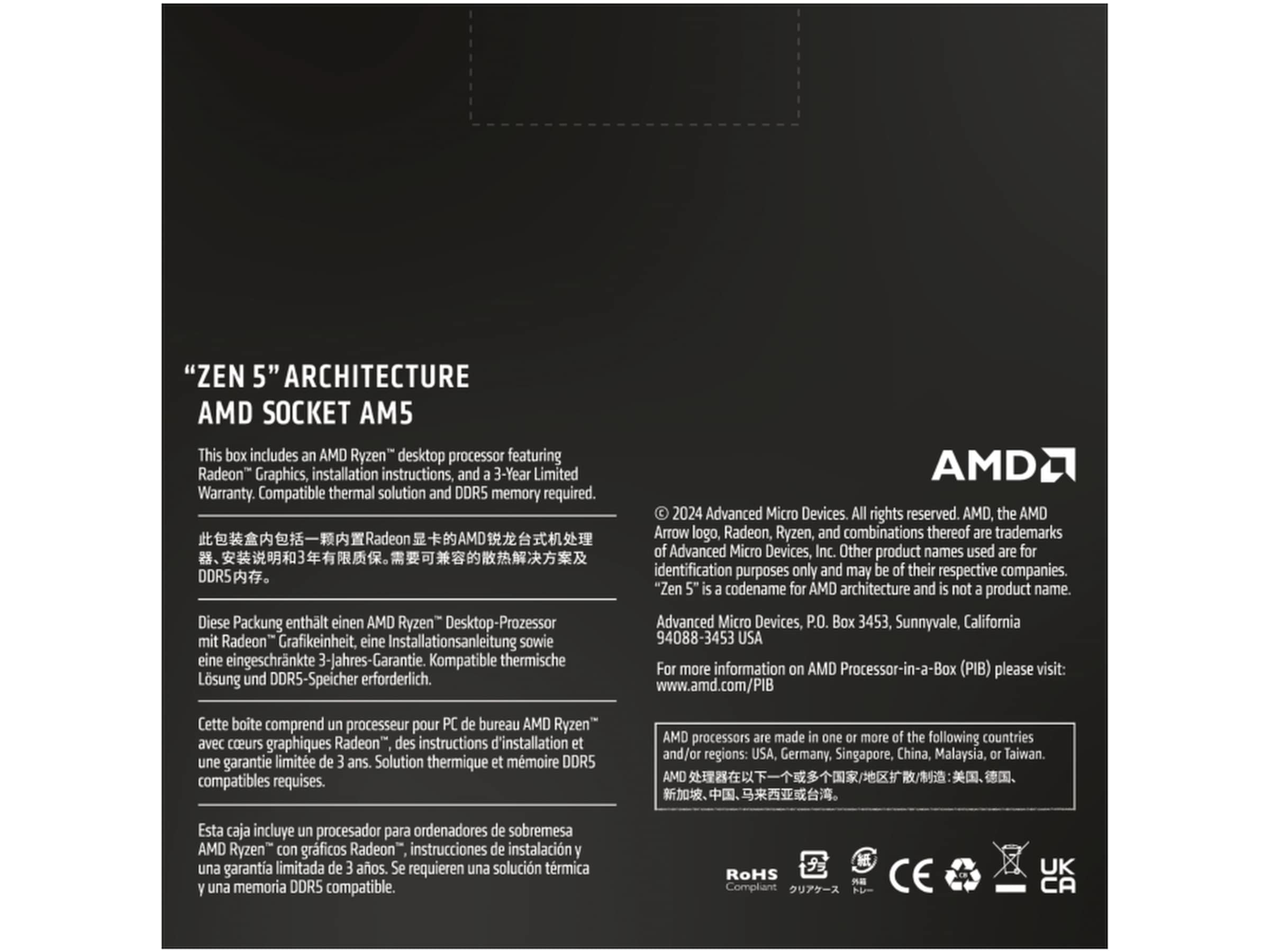 AMD Ryzen 5 9600X CPU Processorer