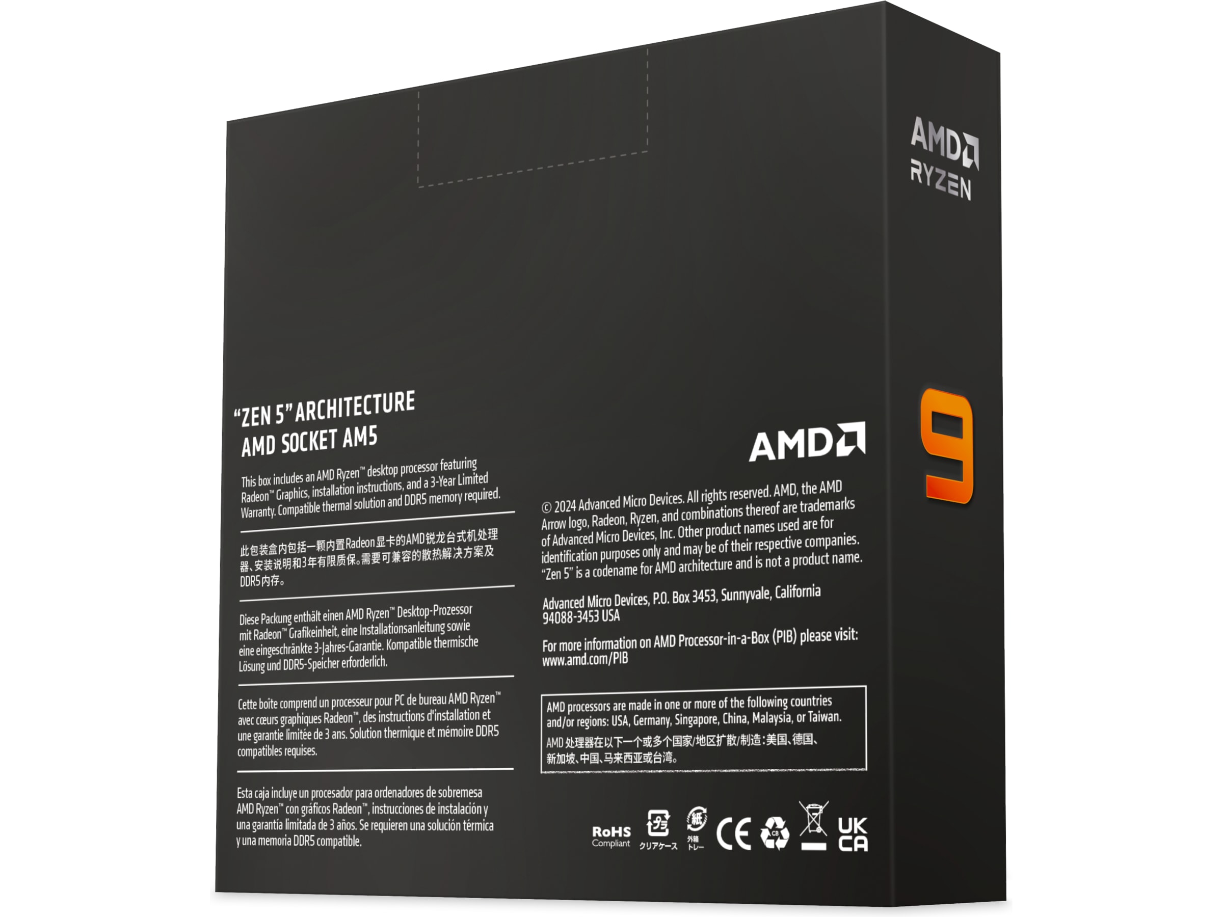 AMD Ryzen 9 9950X CPU Processorer