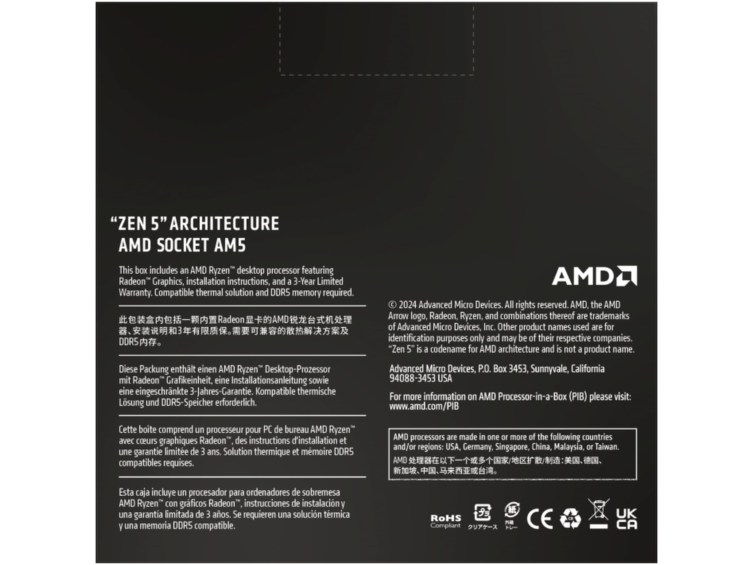 AMD Ryzen 9 9900X CPU Processorer