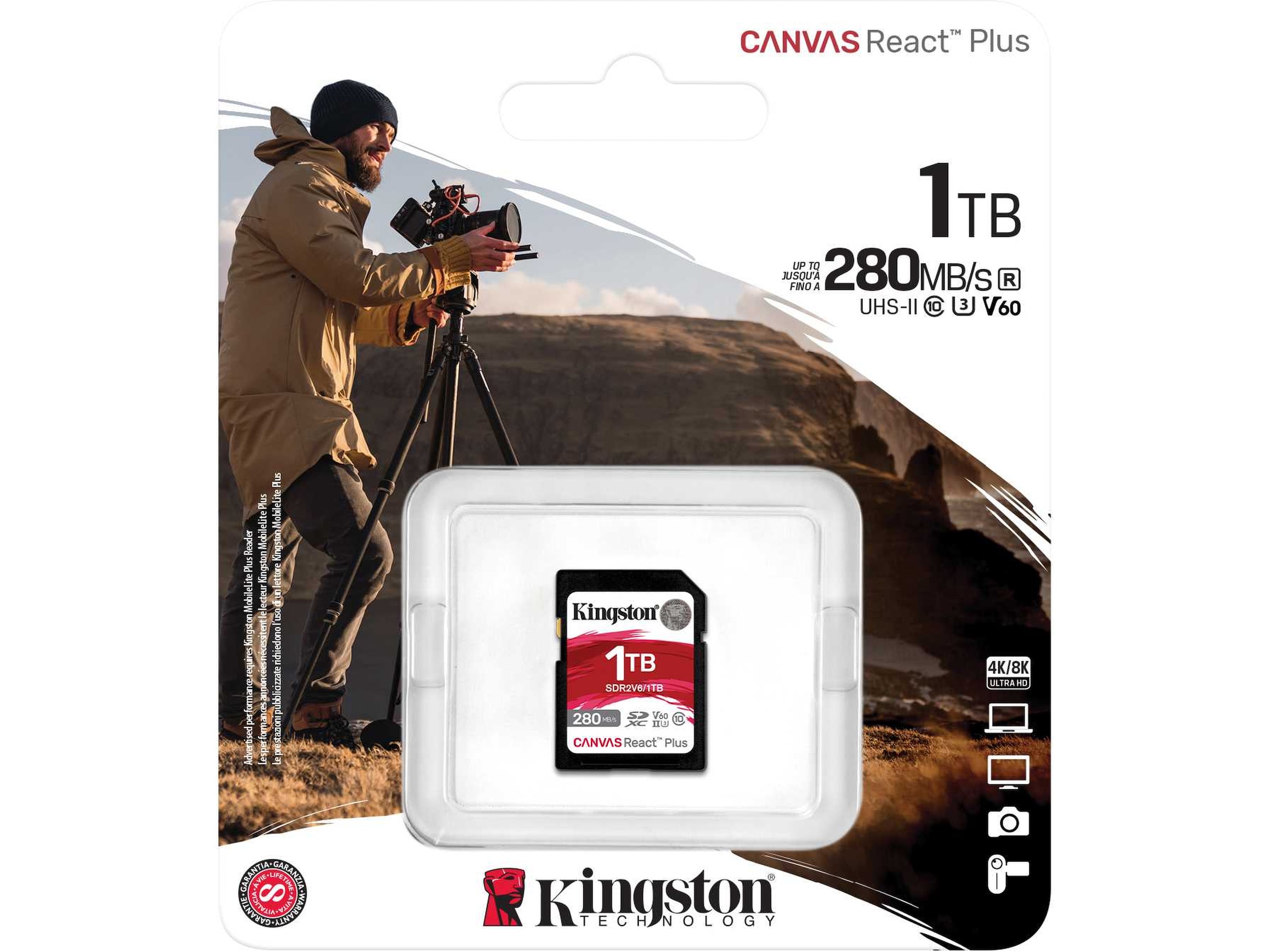 Kingston Canvas React Plus V60 1TB Flash-hukommelse
