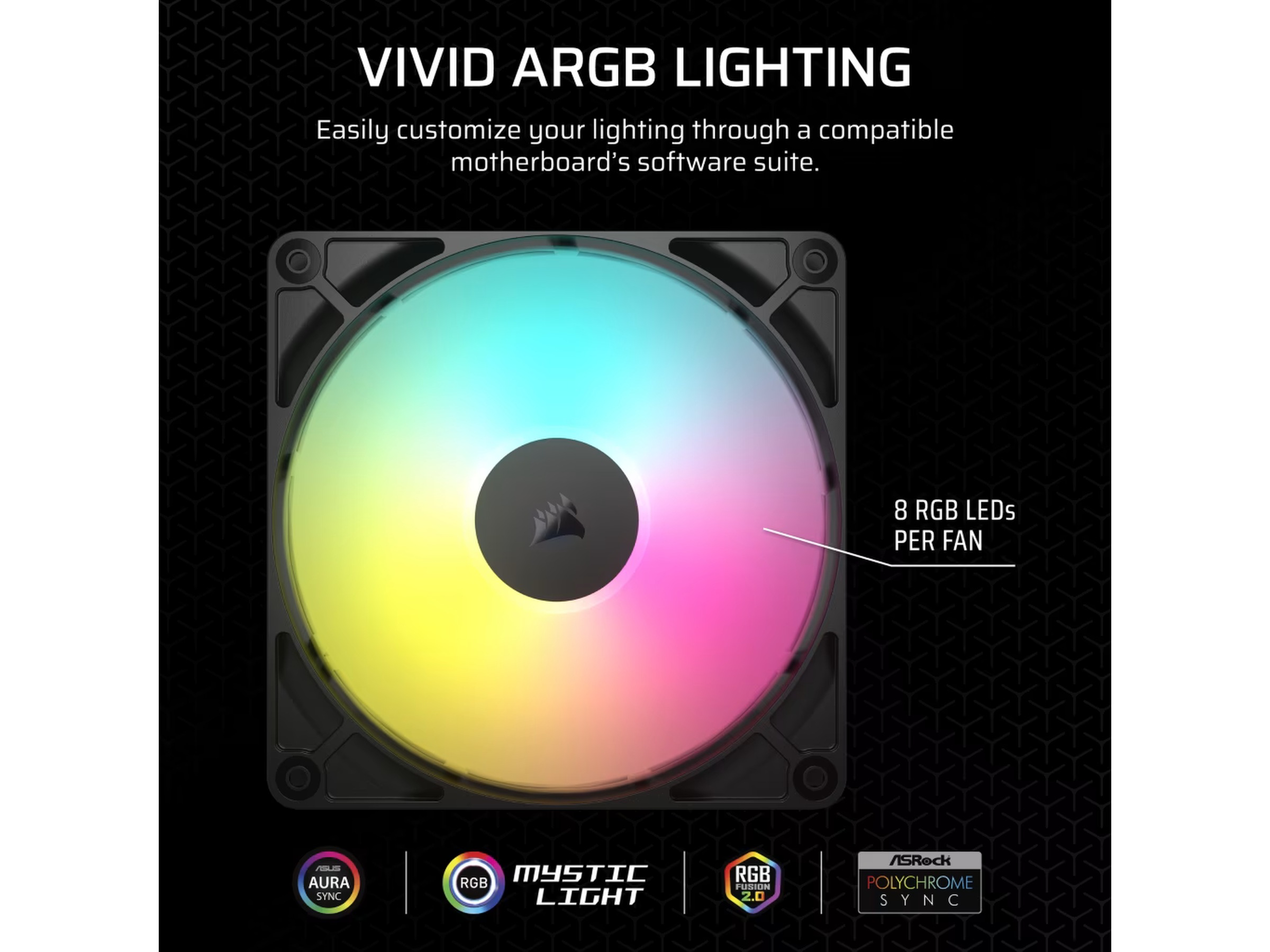 Corsair RS140 ARGB Ventilator 2pk (sort) Blæsere