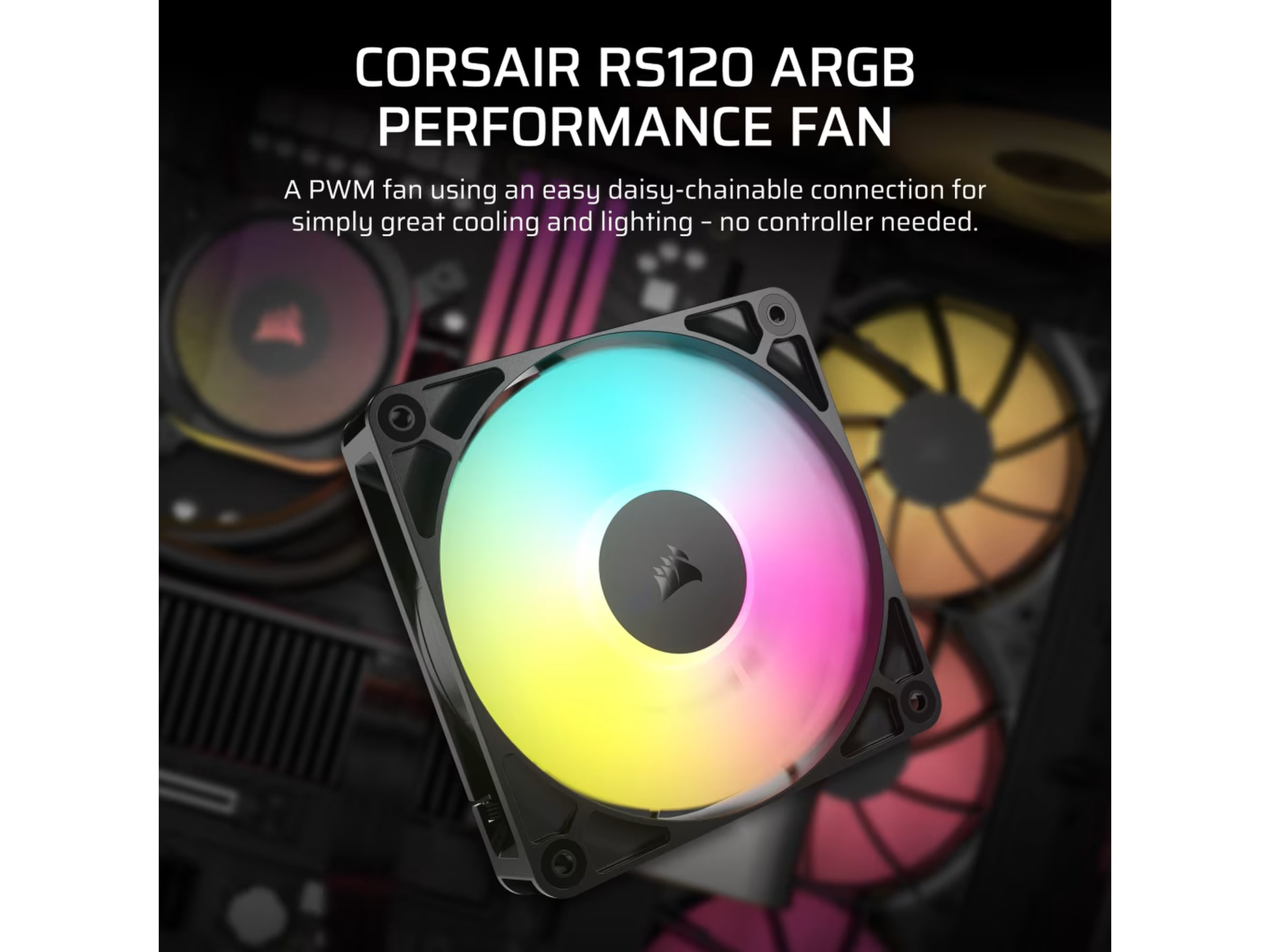 Corsair RS120 ARGB Ventilator (sort) Blæsere