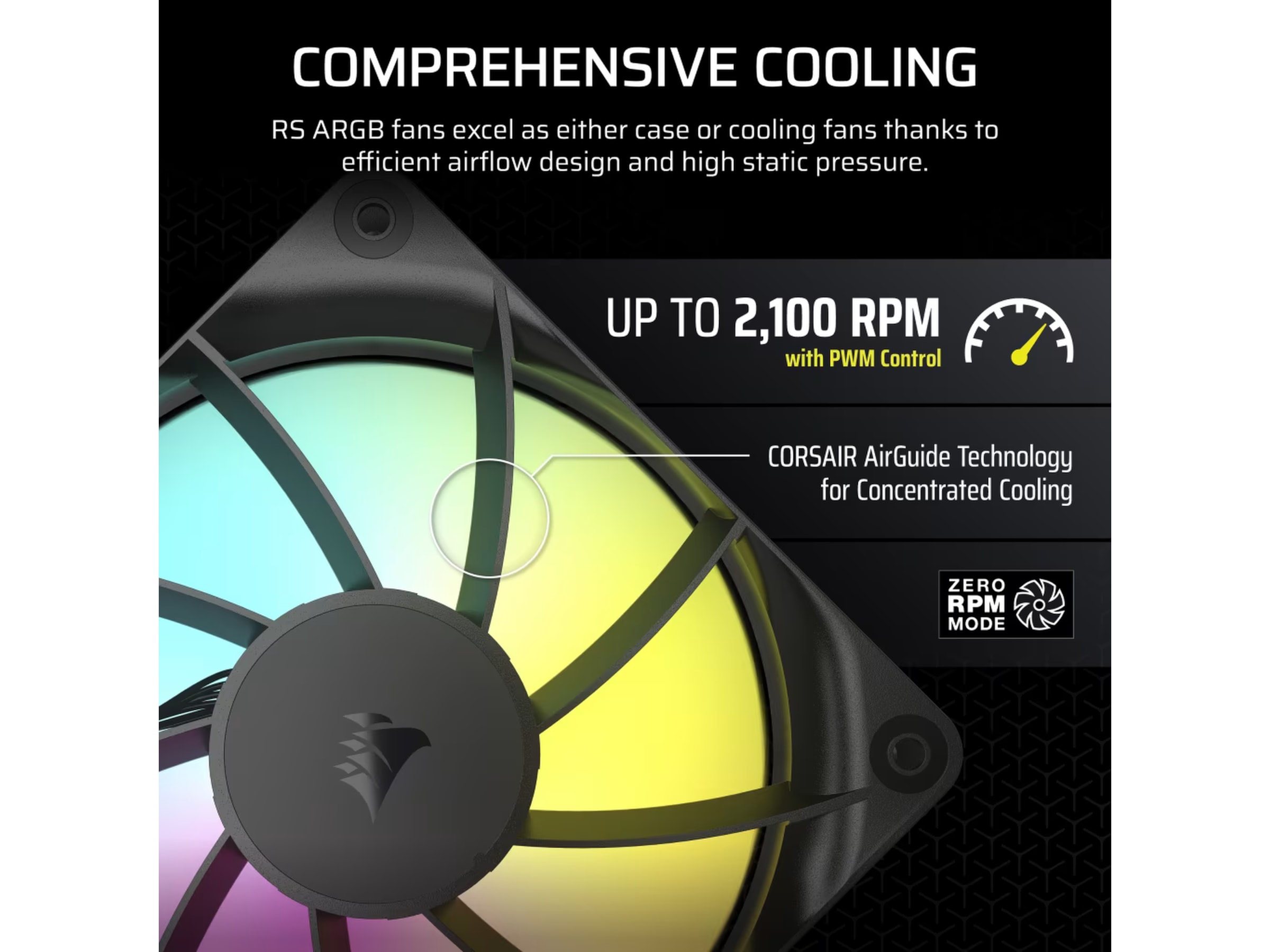 Corsair RS120 ARGB Ventilator (sort) Blæsere