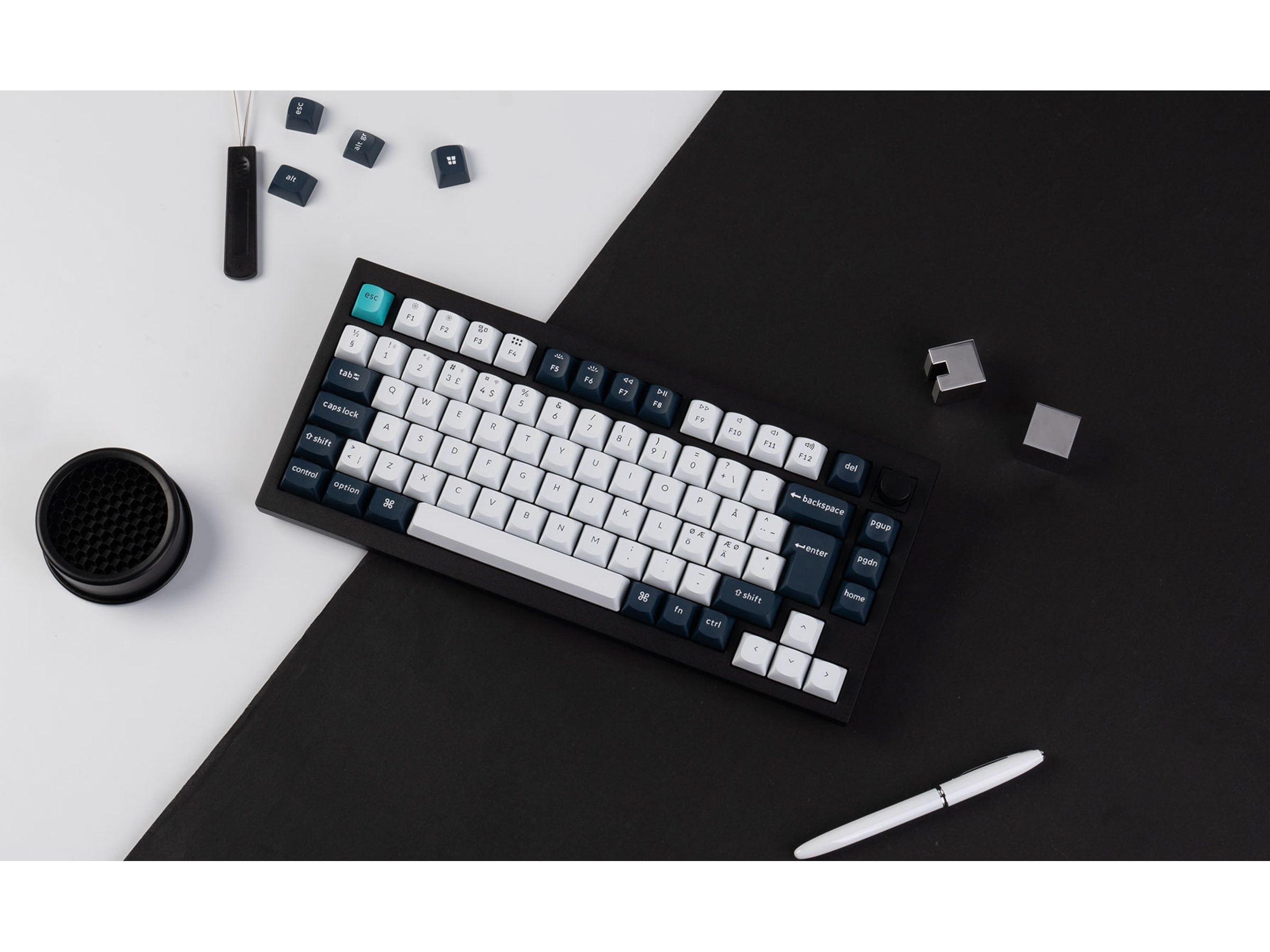 Keychron Q1 MAX 75% Trådløst Tastatur Brown switche Gamingkeyboard