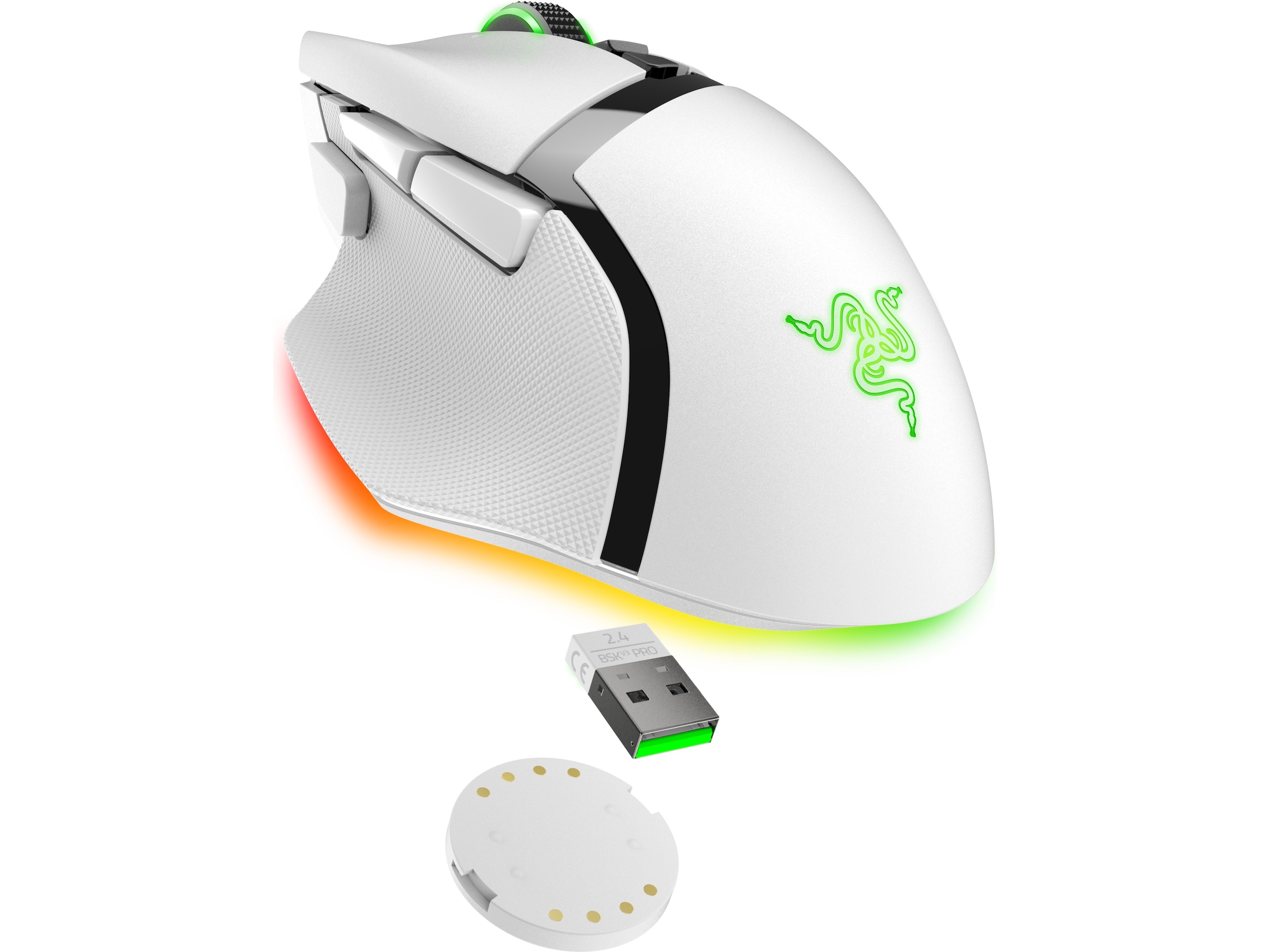 Razer Basilisk V3 PRO 35K trådløs ergonomisk gamingmus (hvid) Gamingmus