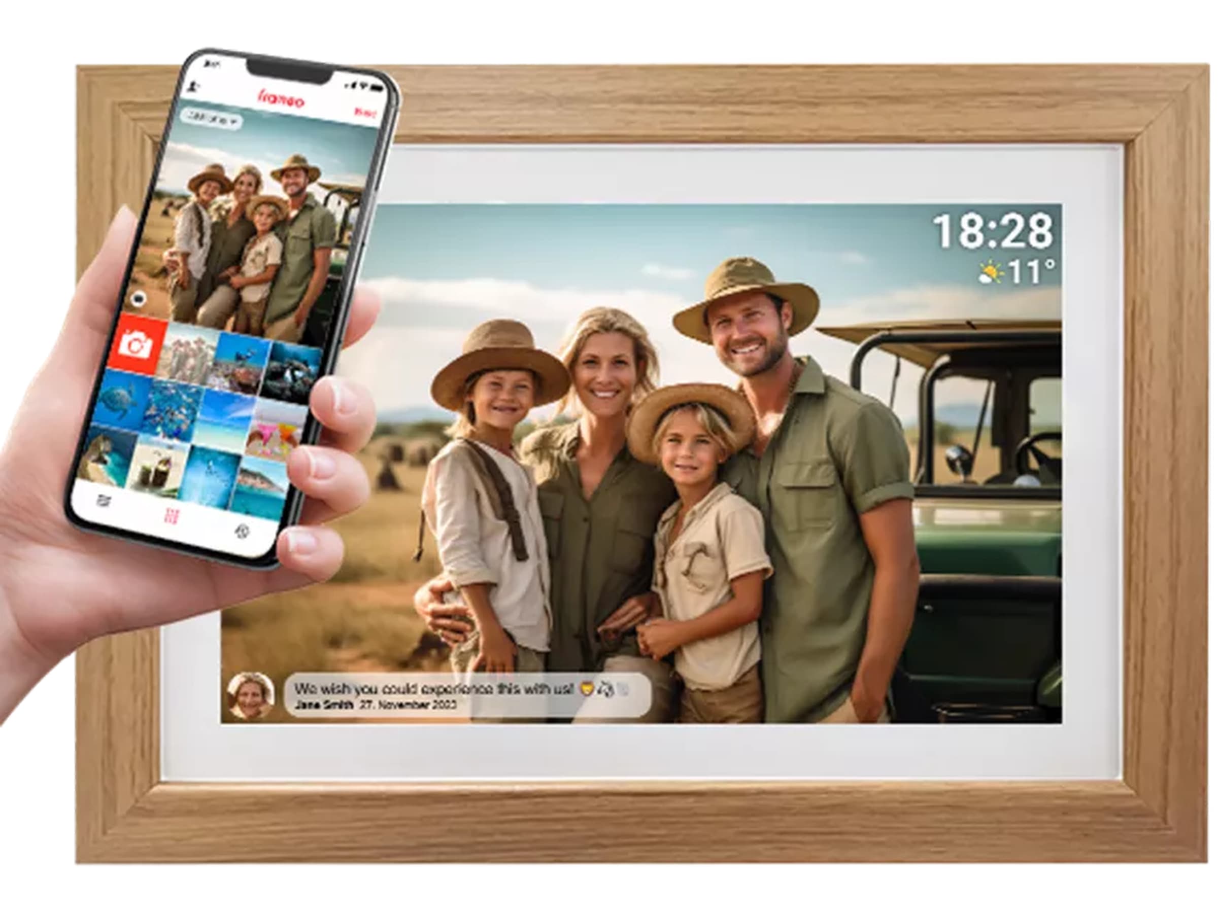 Denver PFF-1042LW 10,1" digital fotoramme (lys eg) TV-rammer & tilbehør