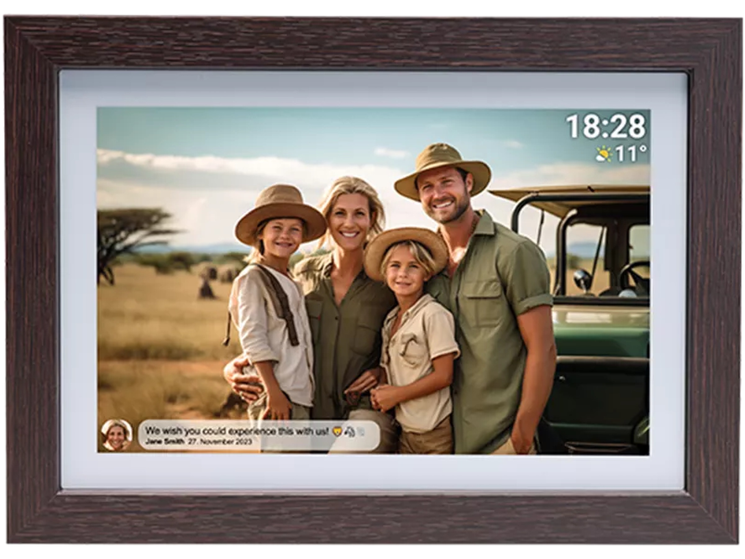 Denver PFF-1042DW 10,1" digital fotoramme (mørk eg) TV-rammer & tilbehør