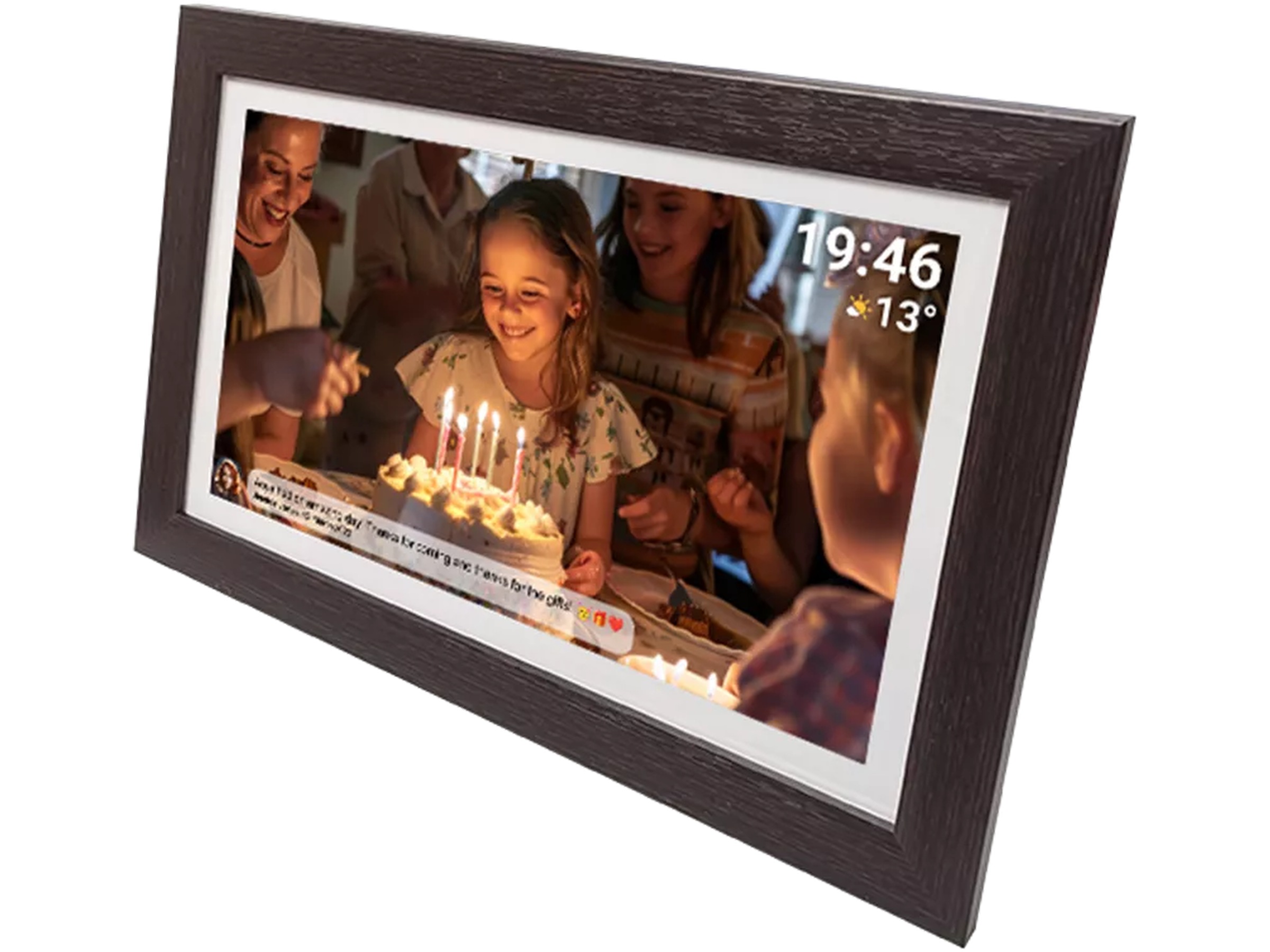 Denver PFF-1543DW 15,6" digital fotoramme (mørk eg) TV-rammer & tilbehør