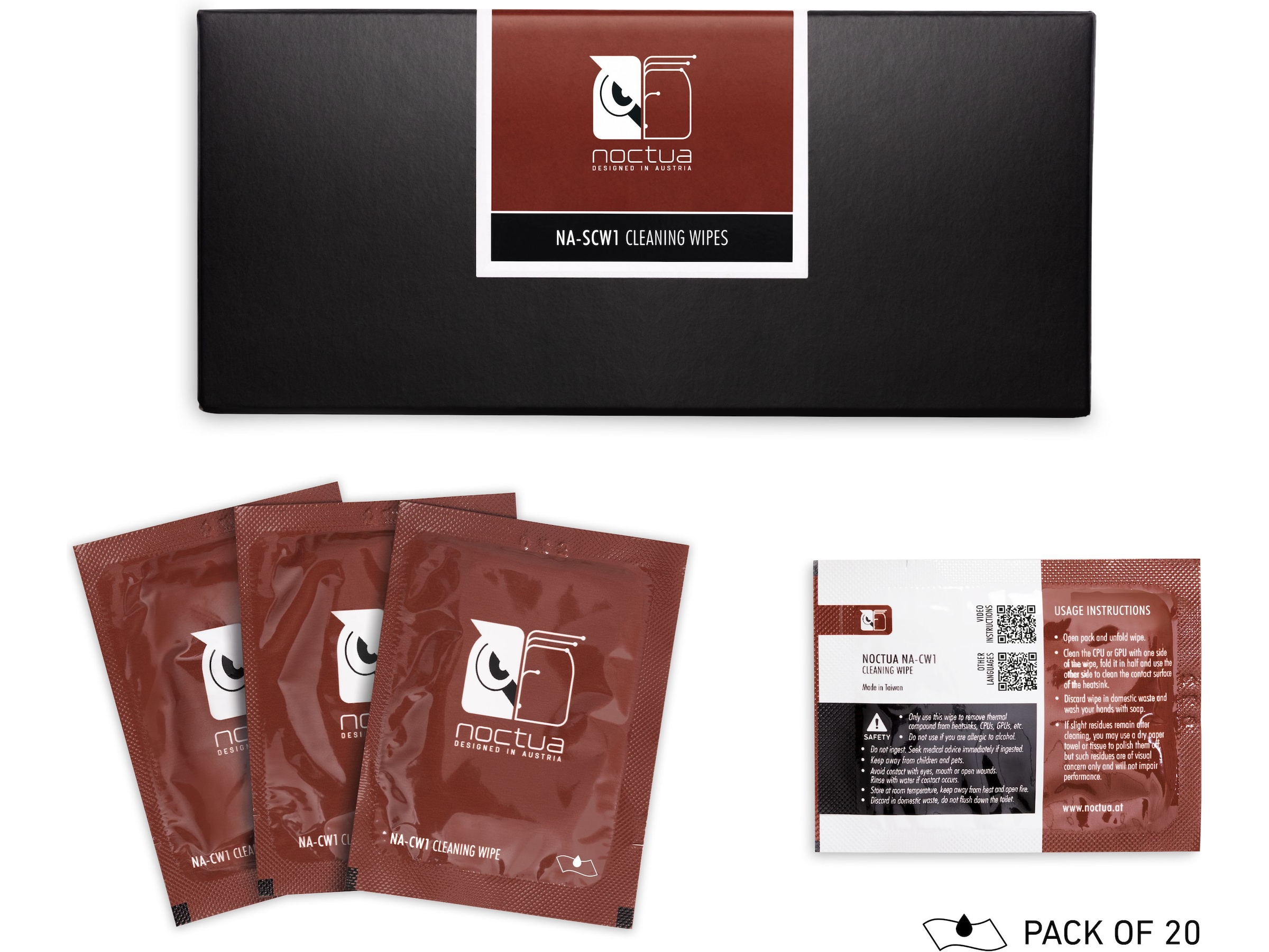 Noctua vådservietter 20-pack Tilbehør