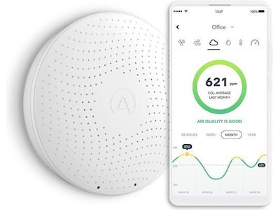 Airthings Wave Plus - Smart Luftkvalitetsmåler med Radonmåler