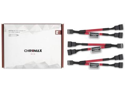 Noctua NA-SYC1 chromax.red - Blæser strømkabel - 4 pin PWM (hun) til 4 pin PWM (han) - 11.5 cm - rød