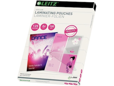 Leitz lamineringslomme A4 125my - 100 st