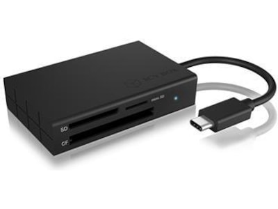 ICY BOX IB-CR401-C3 - Kortlæser (CF UDMA, microSD, microSDHC, microSDHC UHS-I, microSDHC UHS-II, microSDXC, microSDXC UHS-I, microSDXC UHS-II, SD, SDHC UHS-I, SDHC UHS-II, SDXC, SDXC UHS-I, SDHC UHS-II, CF) - USB-C