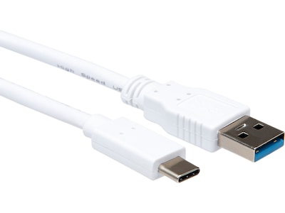 USB-A til USB-C kabel 2m (hvid)
