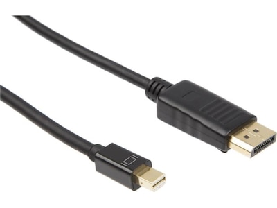 MiniDP til Displayport kabel 1m (sort)