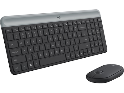 Logitech MK470 Slim Wireless Keyboard & Mouse Combo - Graphite - Tastatur & Mus sæt - Nordisk - Sort