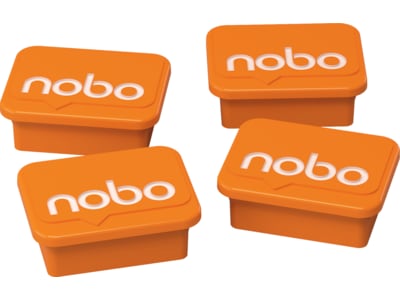 Nobo Whiteboard magneter orange 18x22mm (4 stk.)