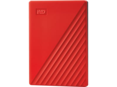 WD My Passport WDBYVG0020BRD - Harddisk - krypteret - 2 TB - ekstern (bærbar) - USB 3.2 Gen 1 - 256-bit AES - rød