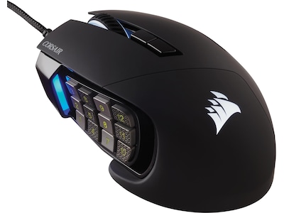 Corsair SCIMITAR RGB ELITE MMO - Black - Gaming Mus - Optisk - 17 knapper - Sort med RGB lys