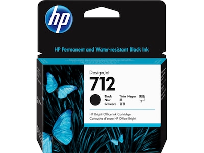 HP blæk 712 Sort