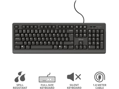 Trust Primo - Tastatur - USB - QWERTY - Nordisk